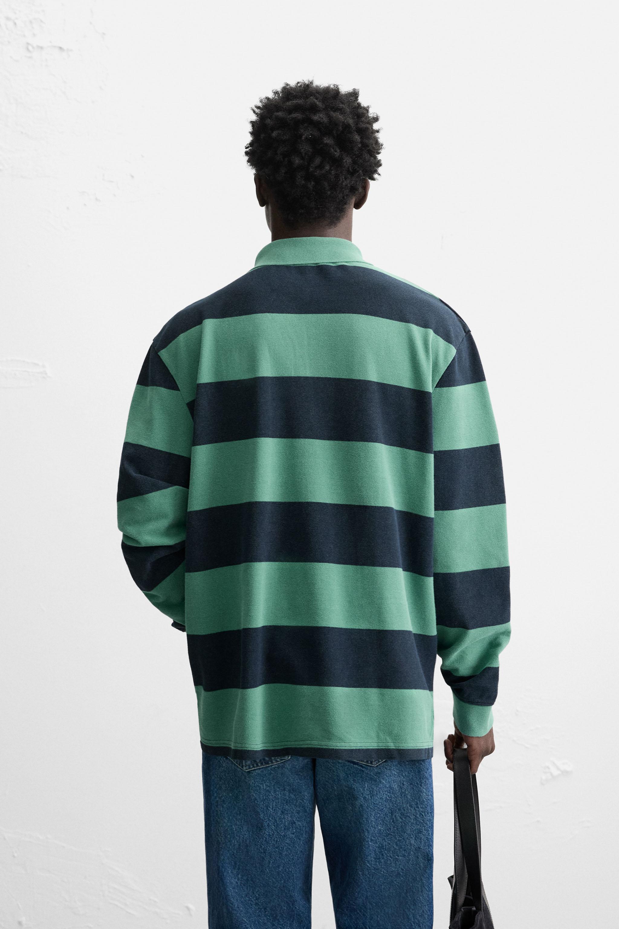 STRIPED WASHED POLO SHIRT