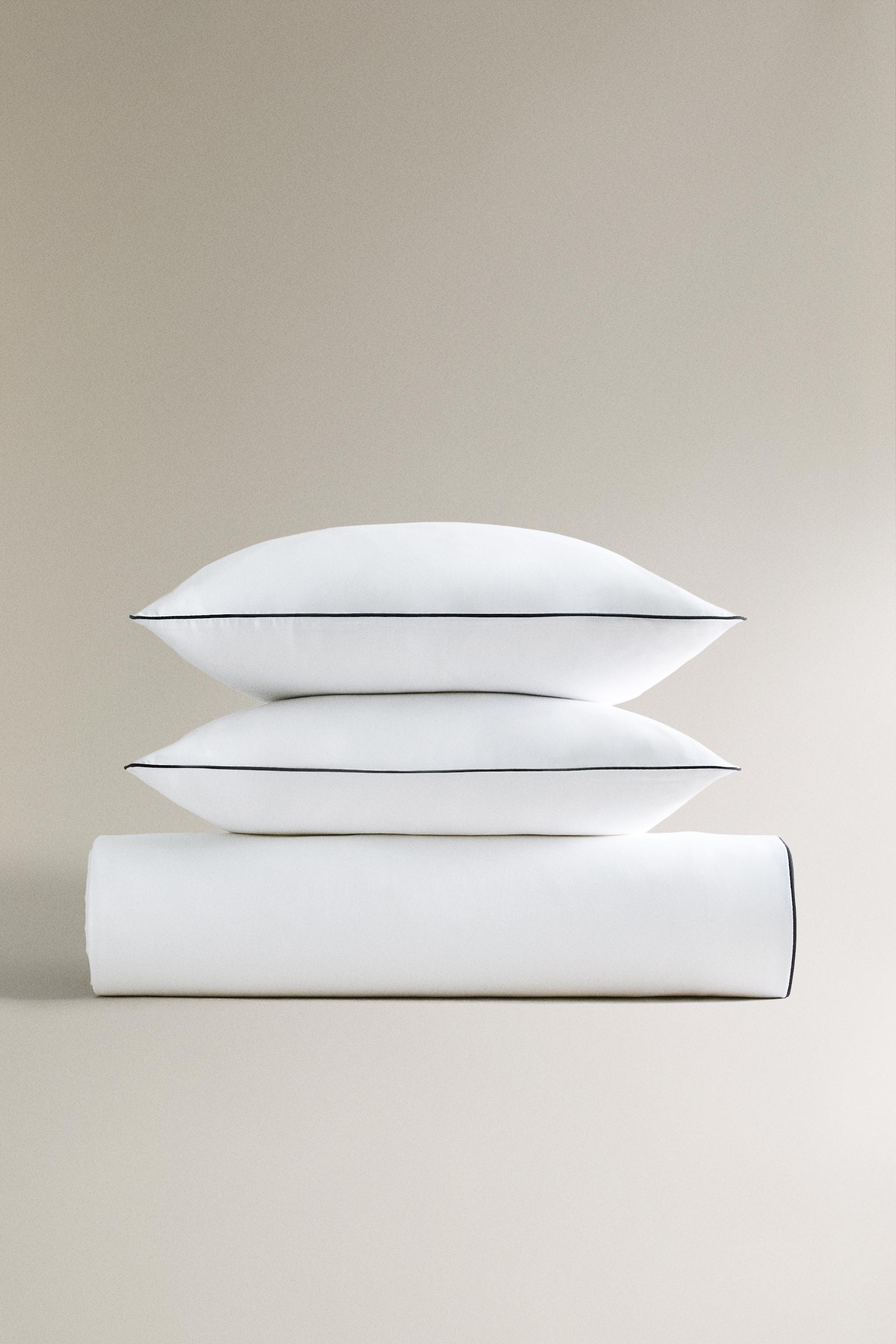 SATEEN DUVET COVER WITH PIPING