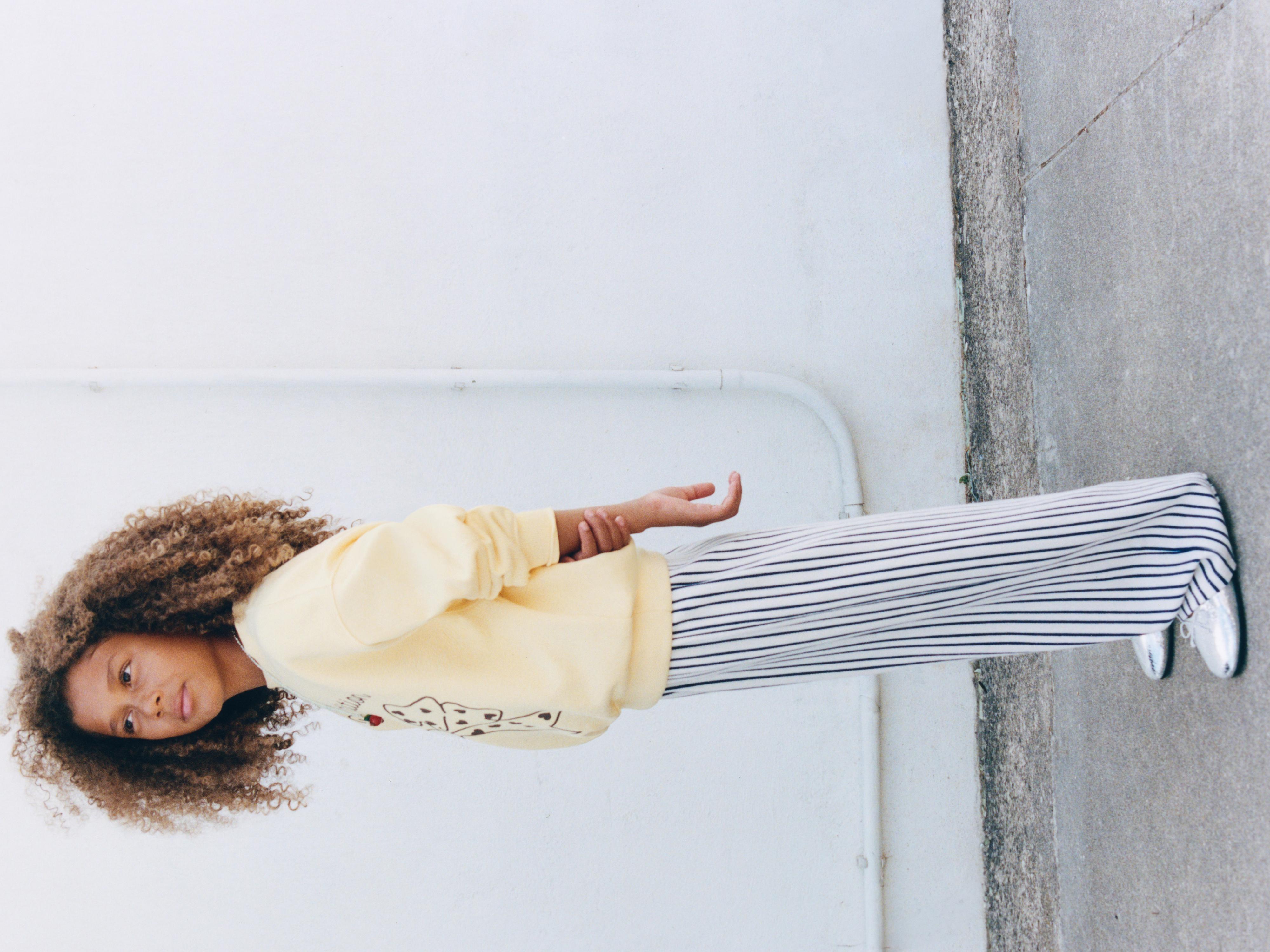 STRIPED STRAIGHT LEG PANTS