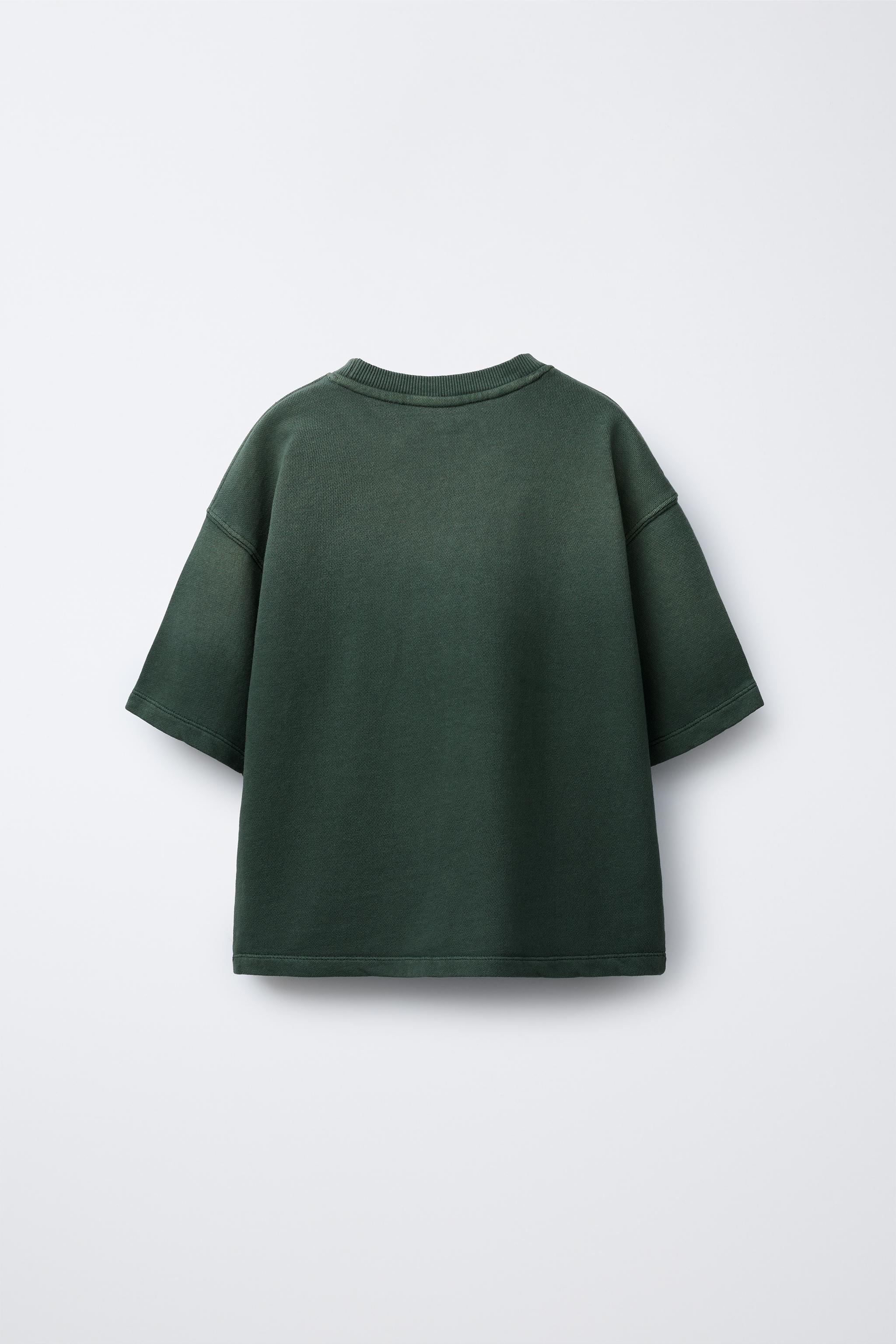 WASHED EFFECT TEXT T-SHIRT AND JOGGER PANTS SET