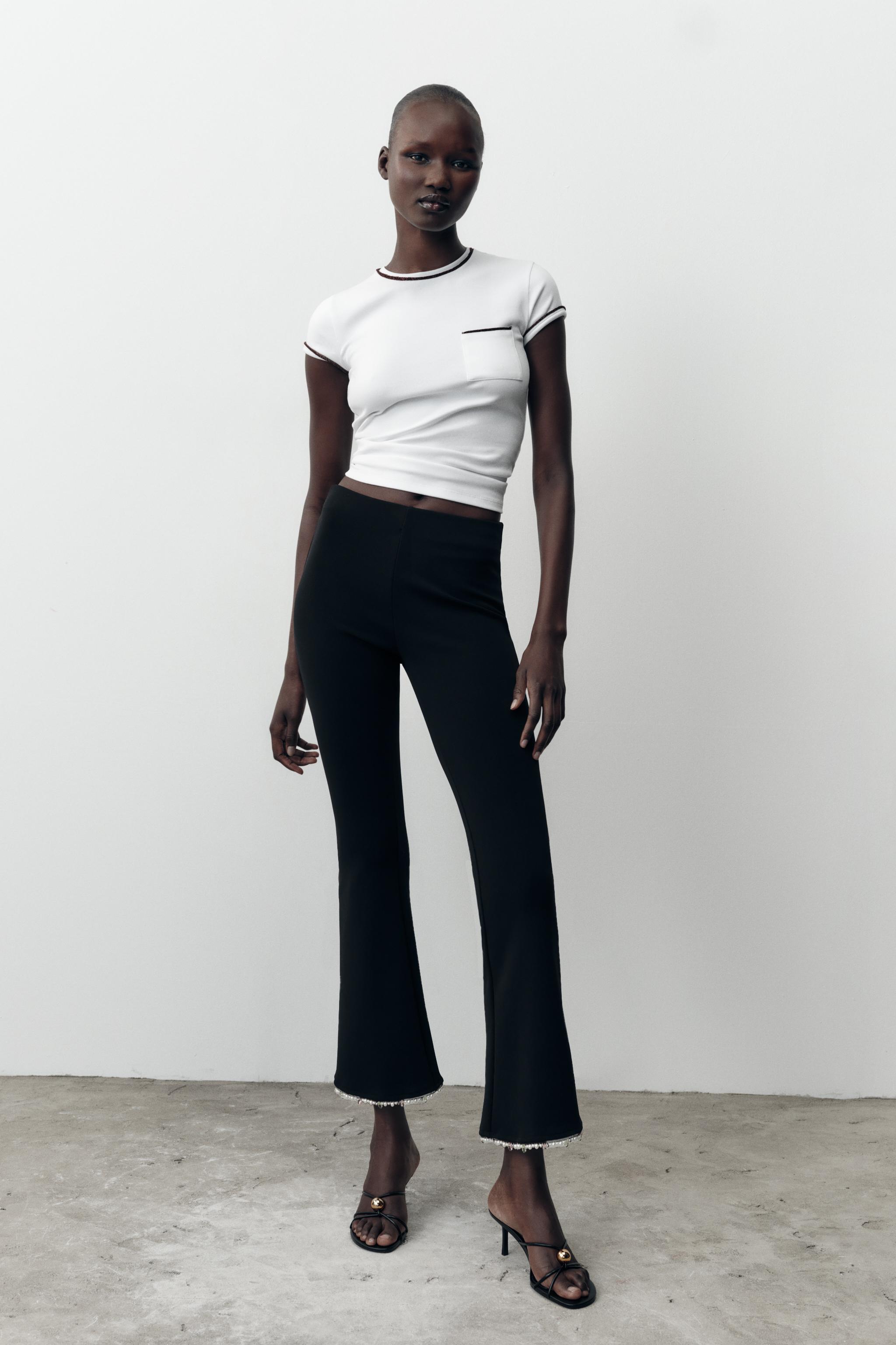 T-SHIRT WITH METALLIC THREAD TRIM