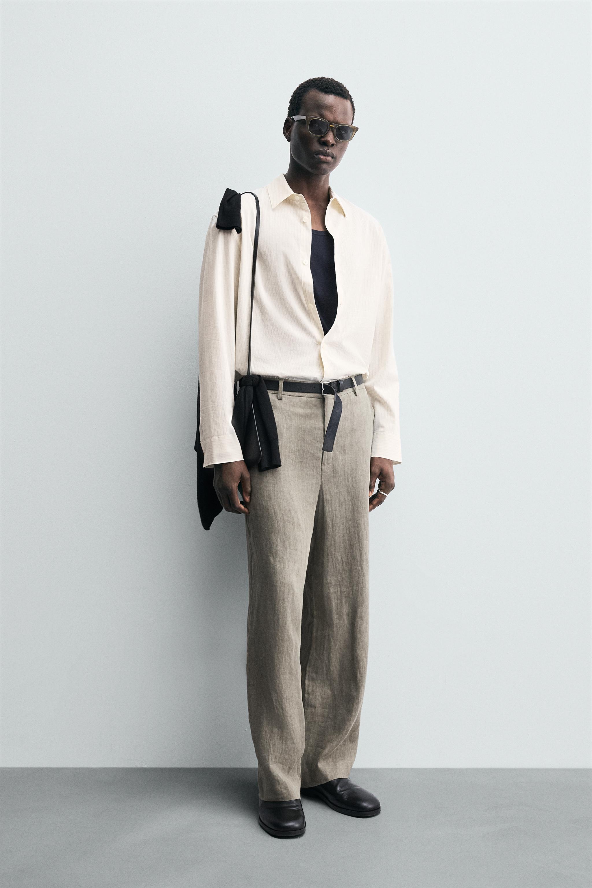 STRIPED COTTON VISCOSE SHIRT