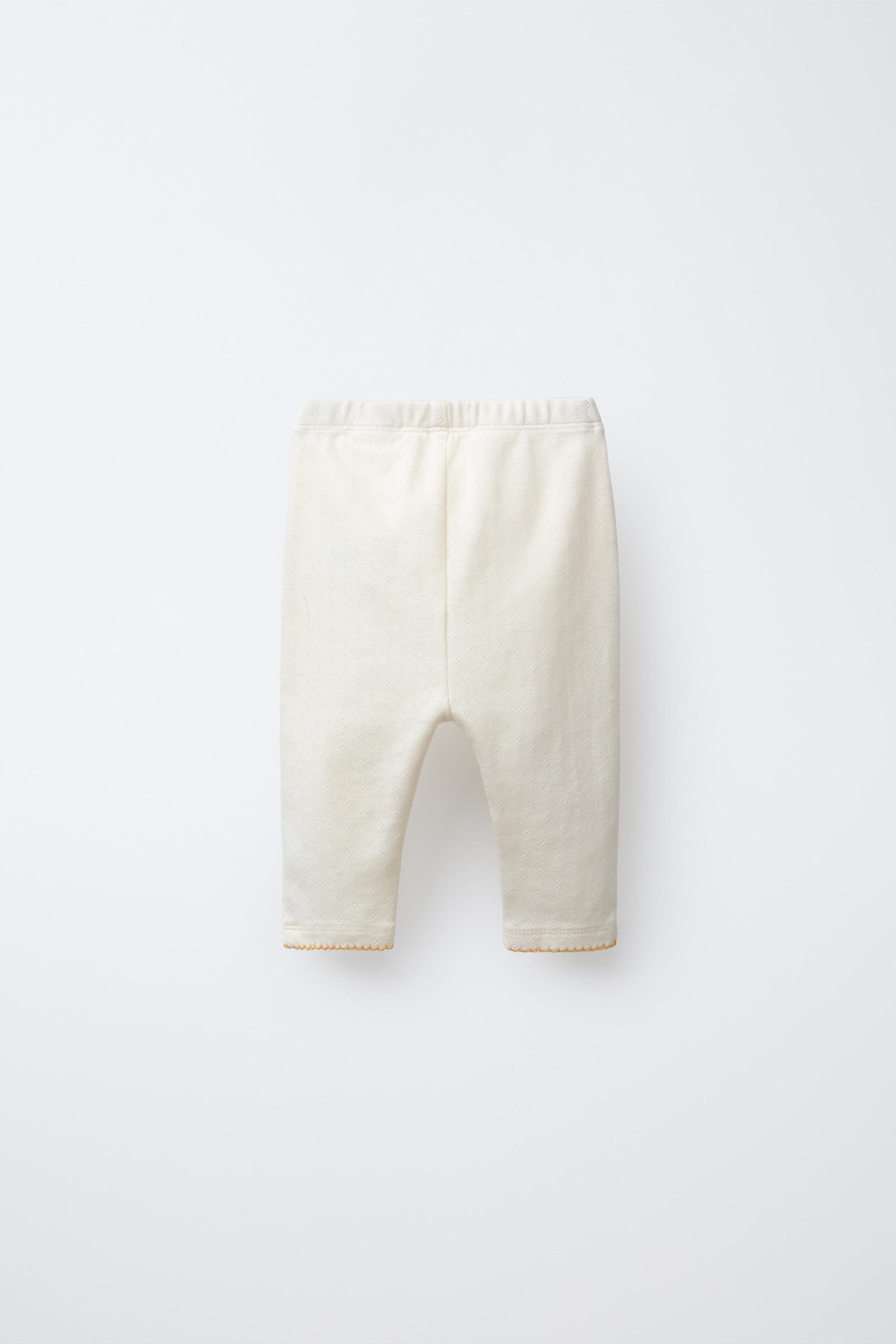 POINTELLE LACE TRIM LEGGINGS