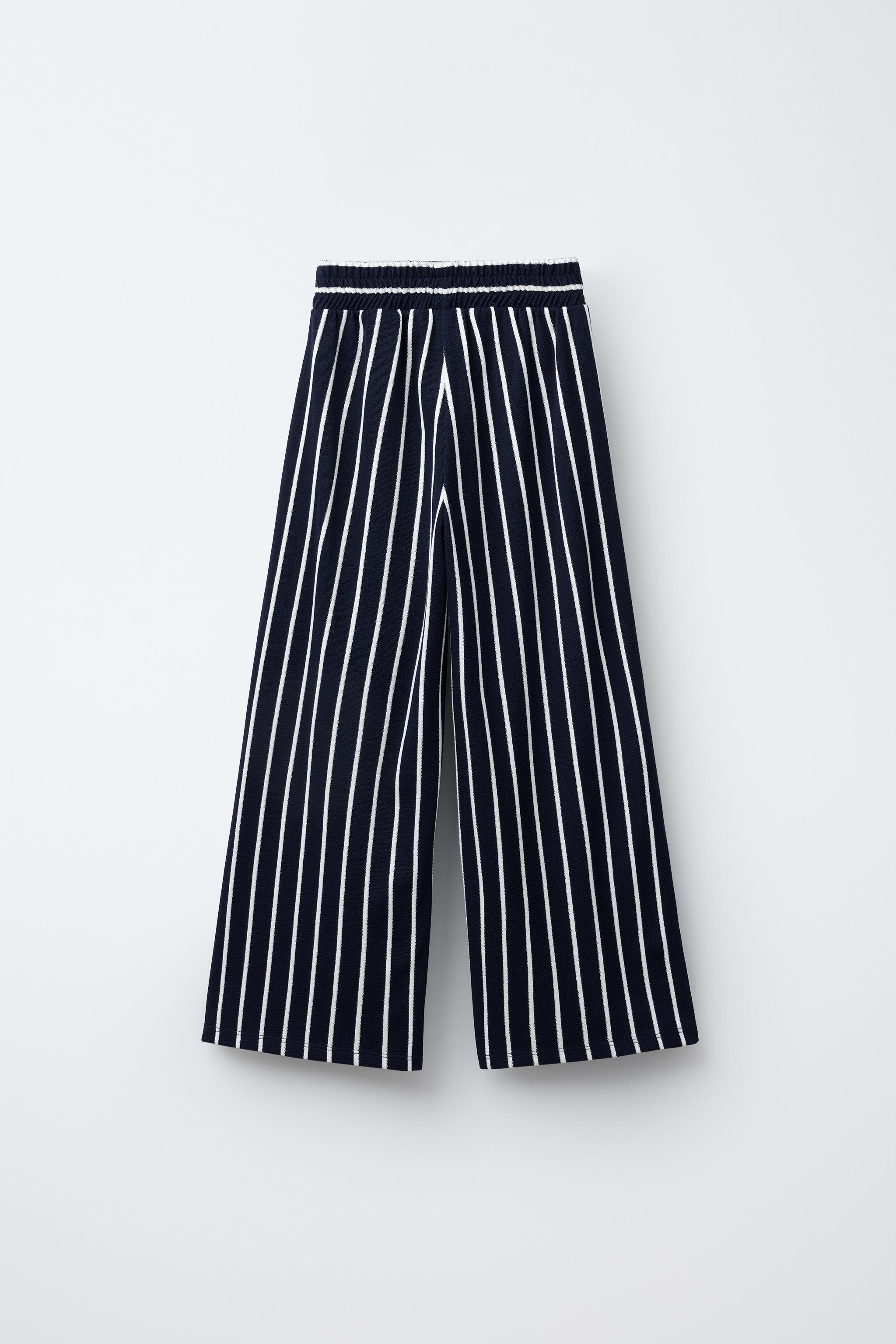 STRIPED STRAIGHT LEG PANTS