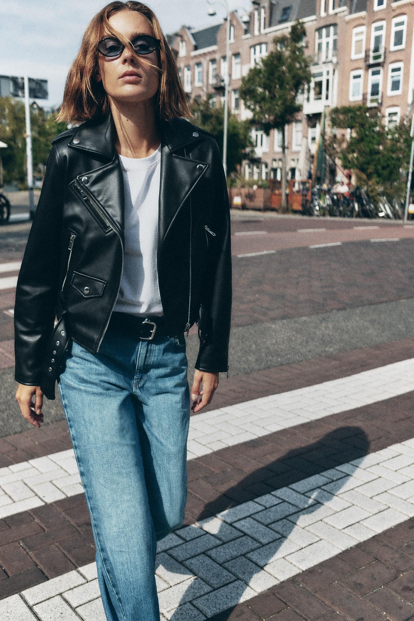 FAUX LEATHER BIKER JACKET