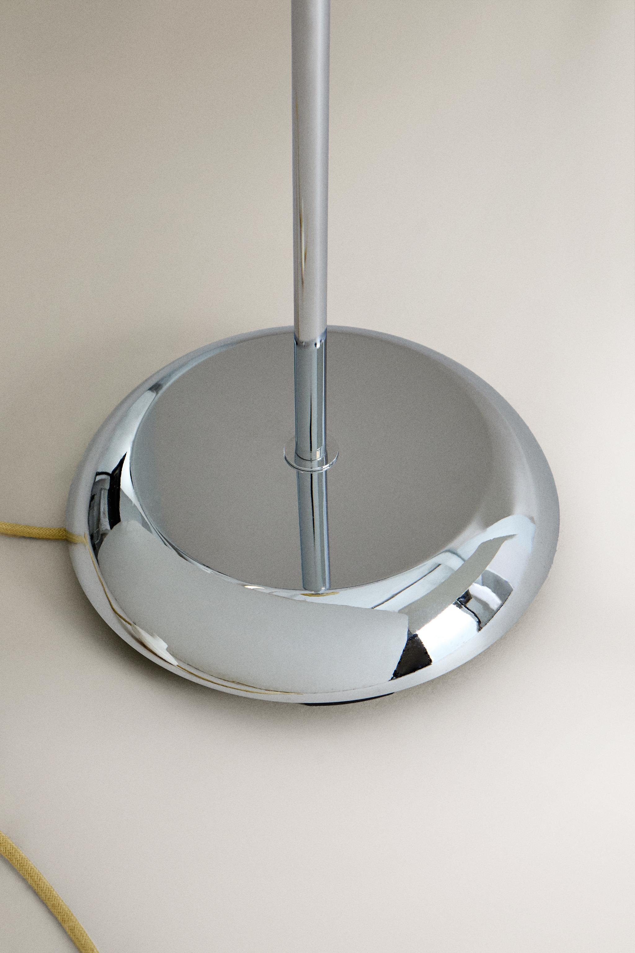 GLASS AND METAL FLOOR LAMP