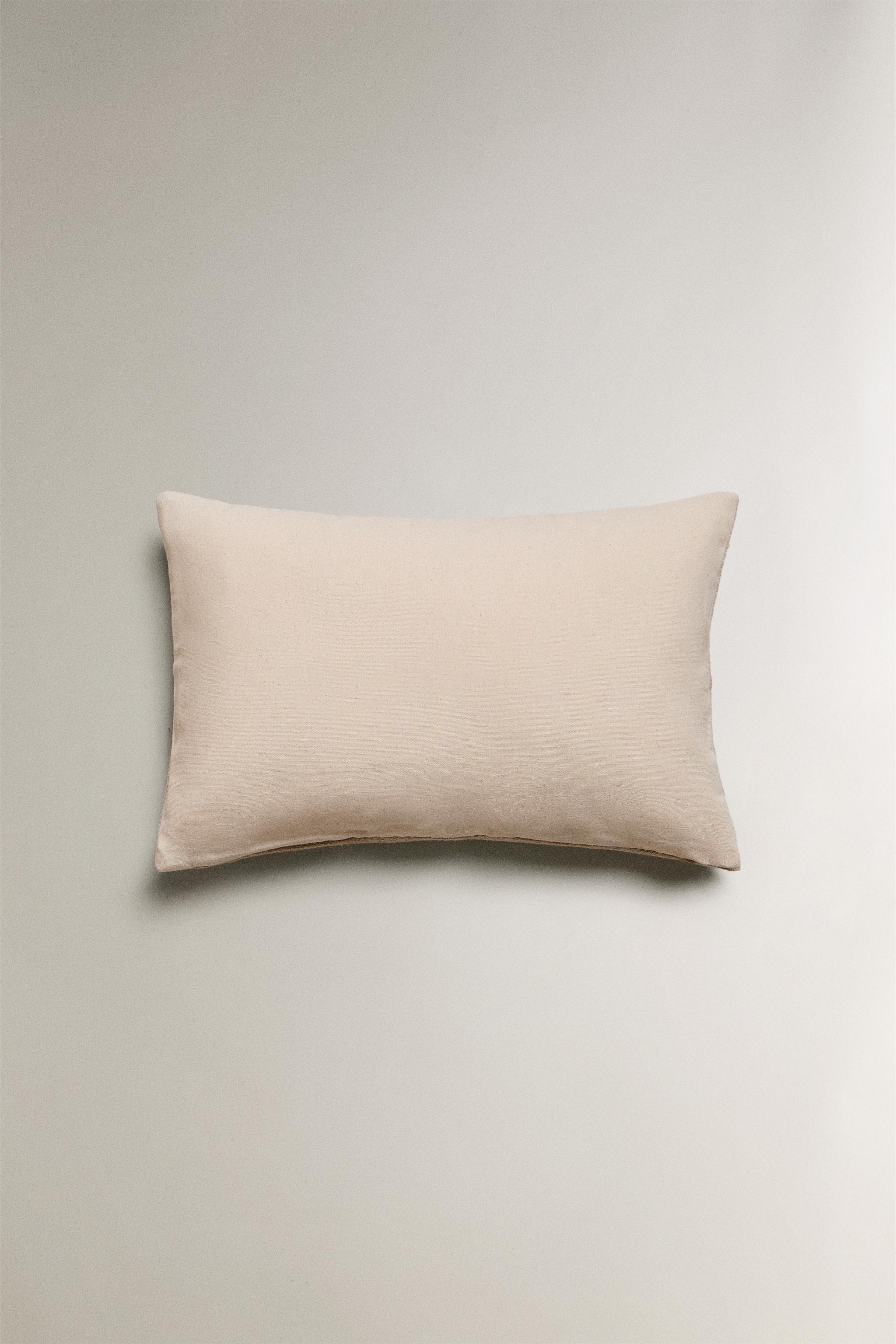 BACKSTITCHED THROW PILLOW COVER