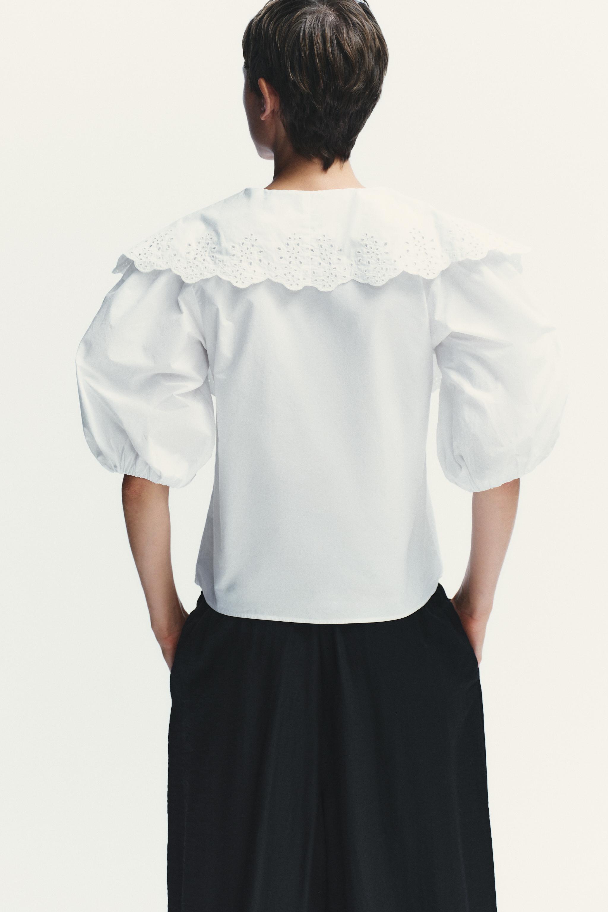 PETER PAN COLLAR POPLIN SHIRT