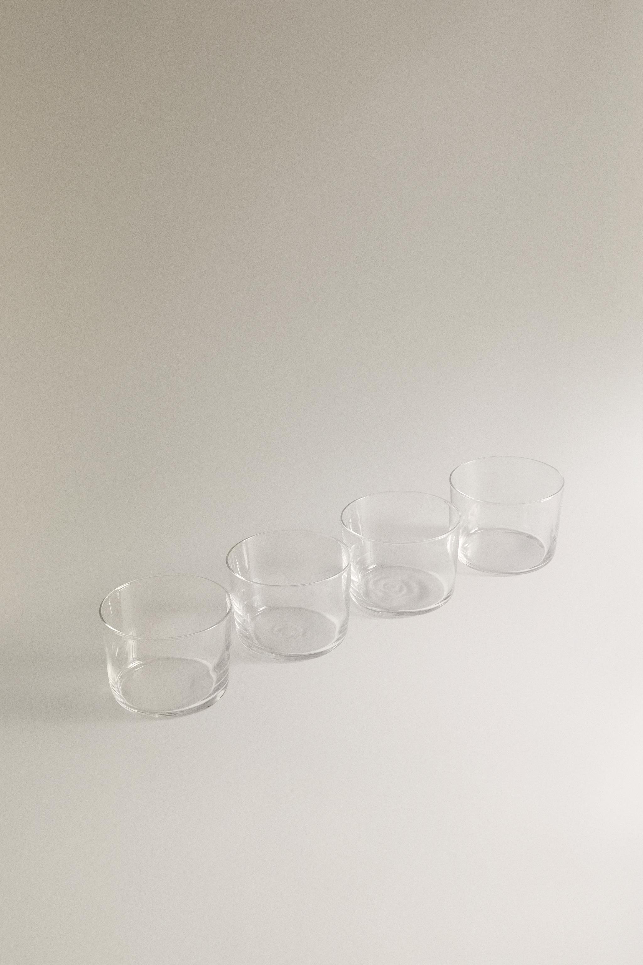 SET OF SHORT GLASS TUMBLERS (SET OF 4)
