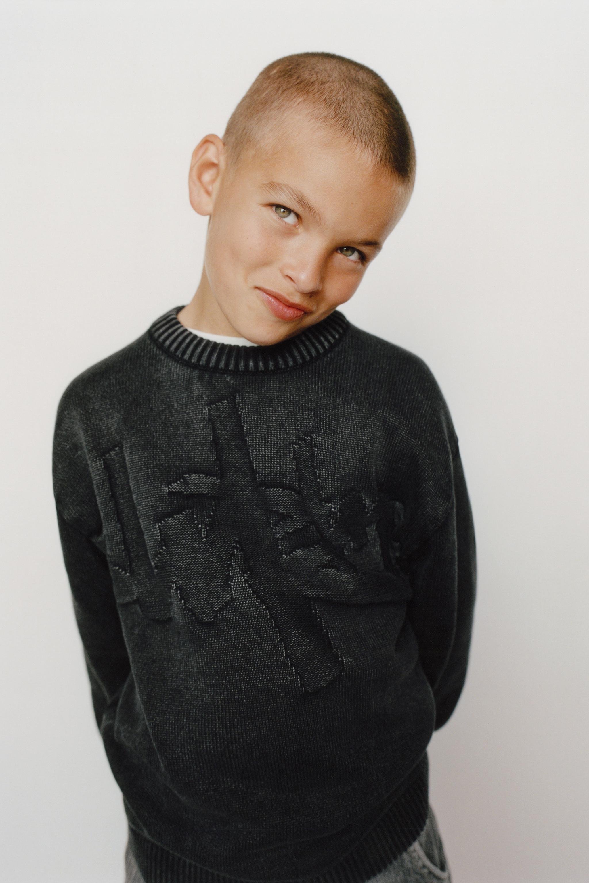 ACID WASH KNIT SWEATER