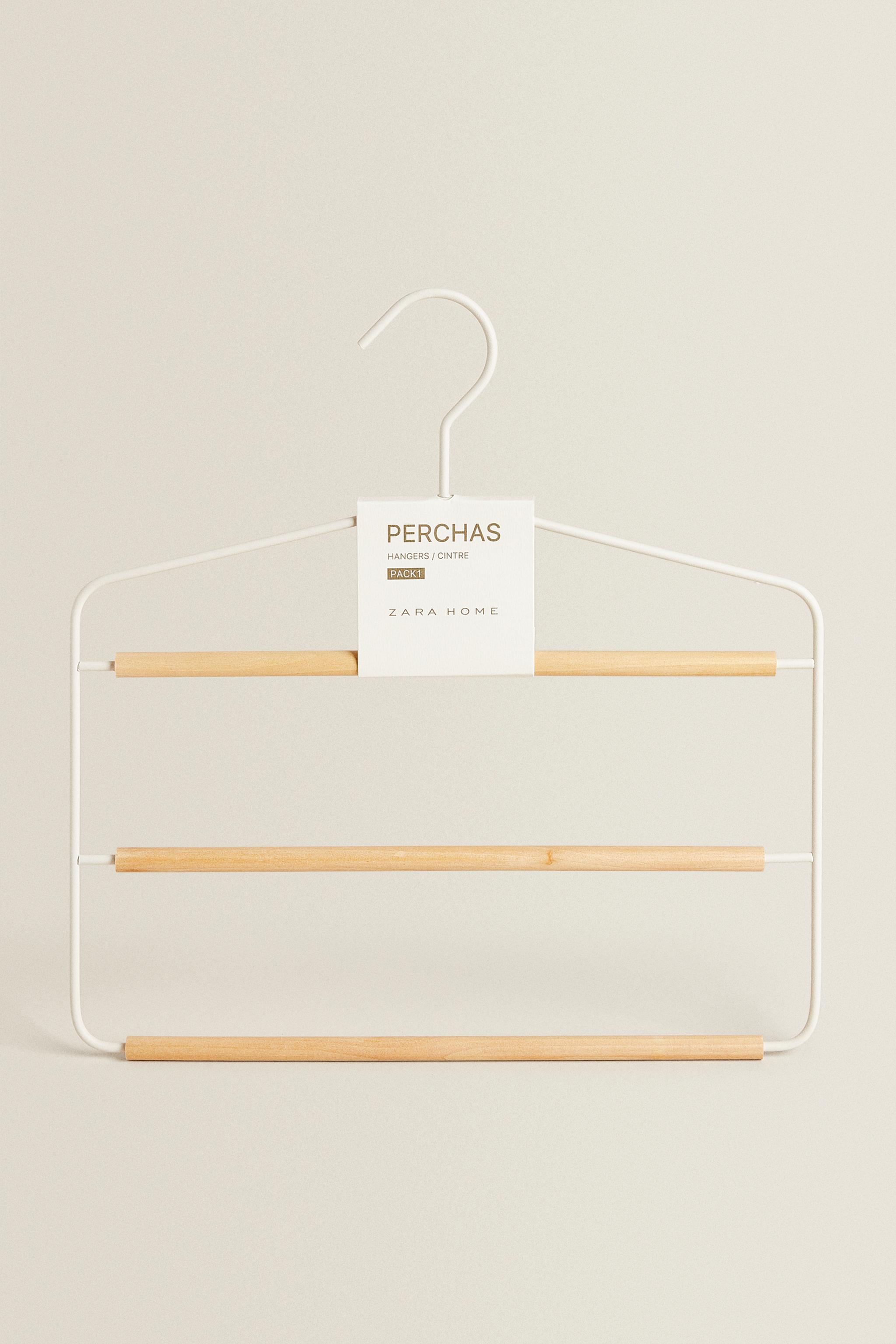 METAL AND WOOD PANTS HANGER