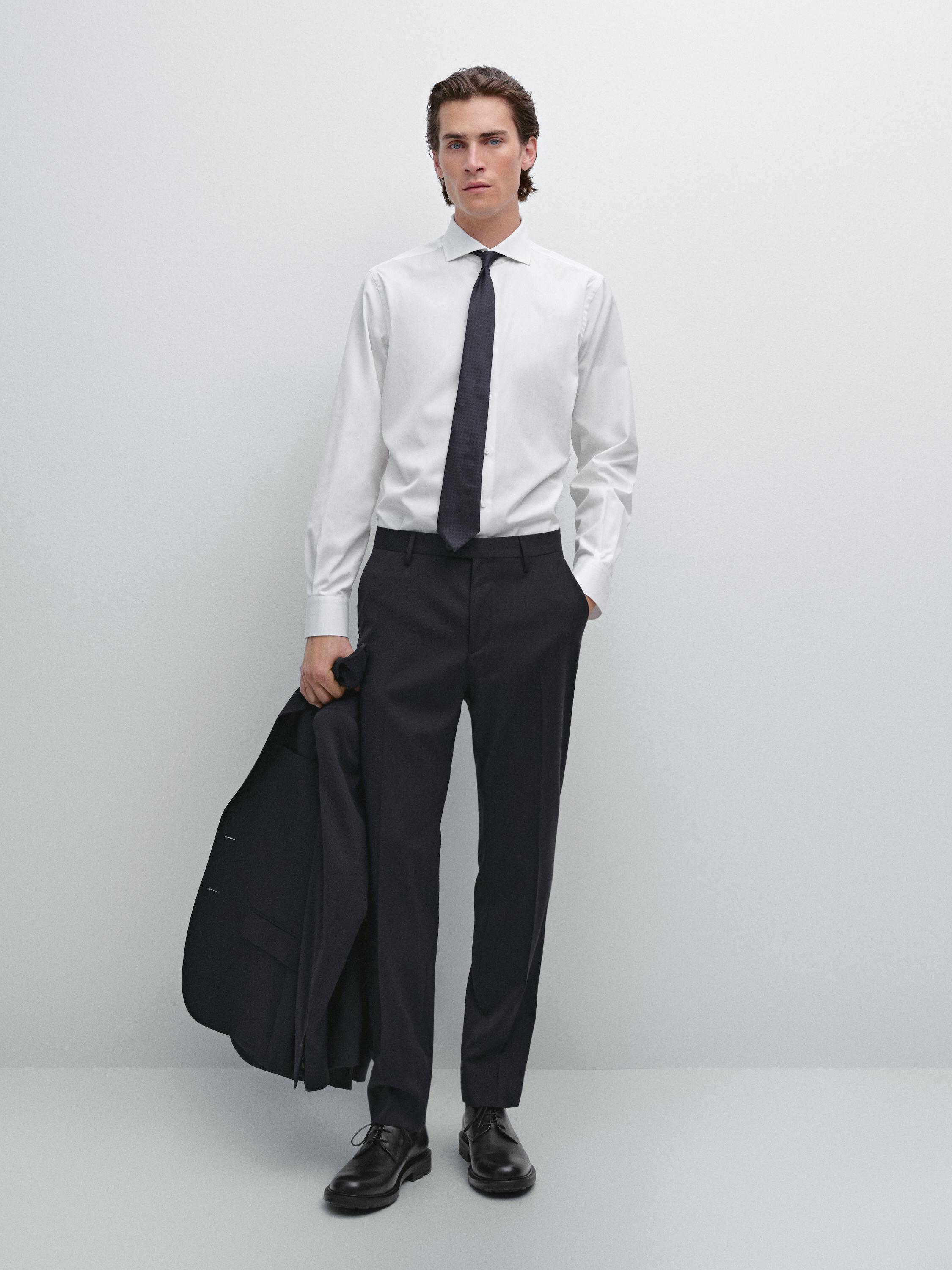 100% wool suit trousers
