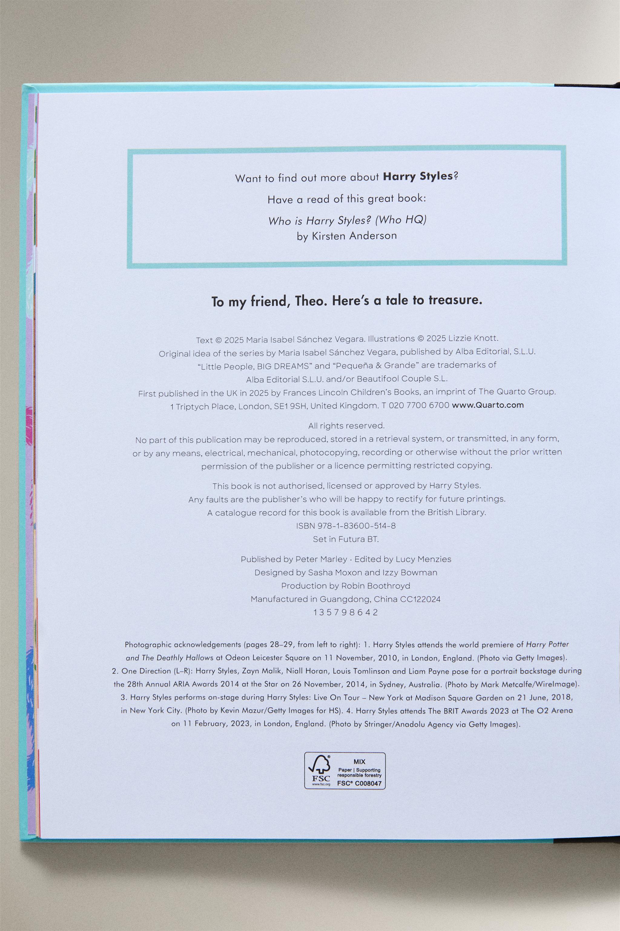 HARRY STYLES CHILDREN'S BOOK