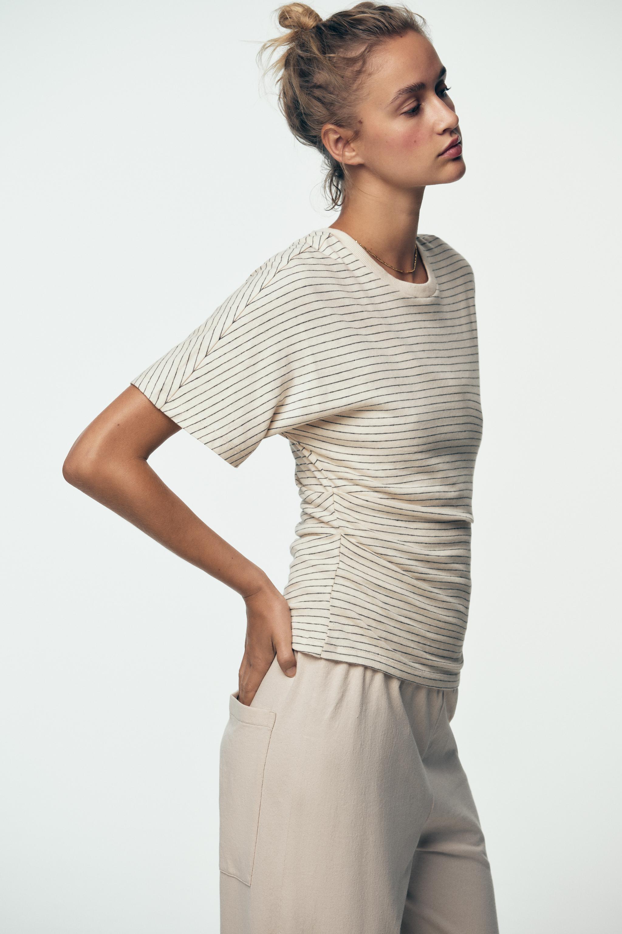 RUCHED RUSTIC T-SHIRT