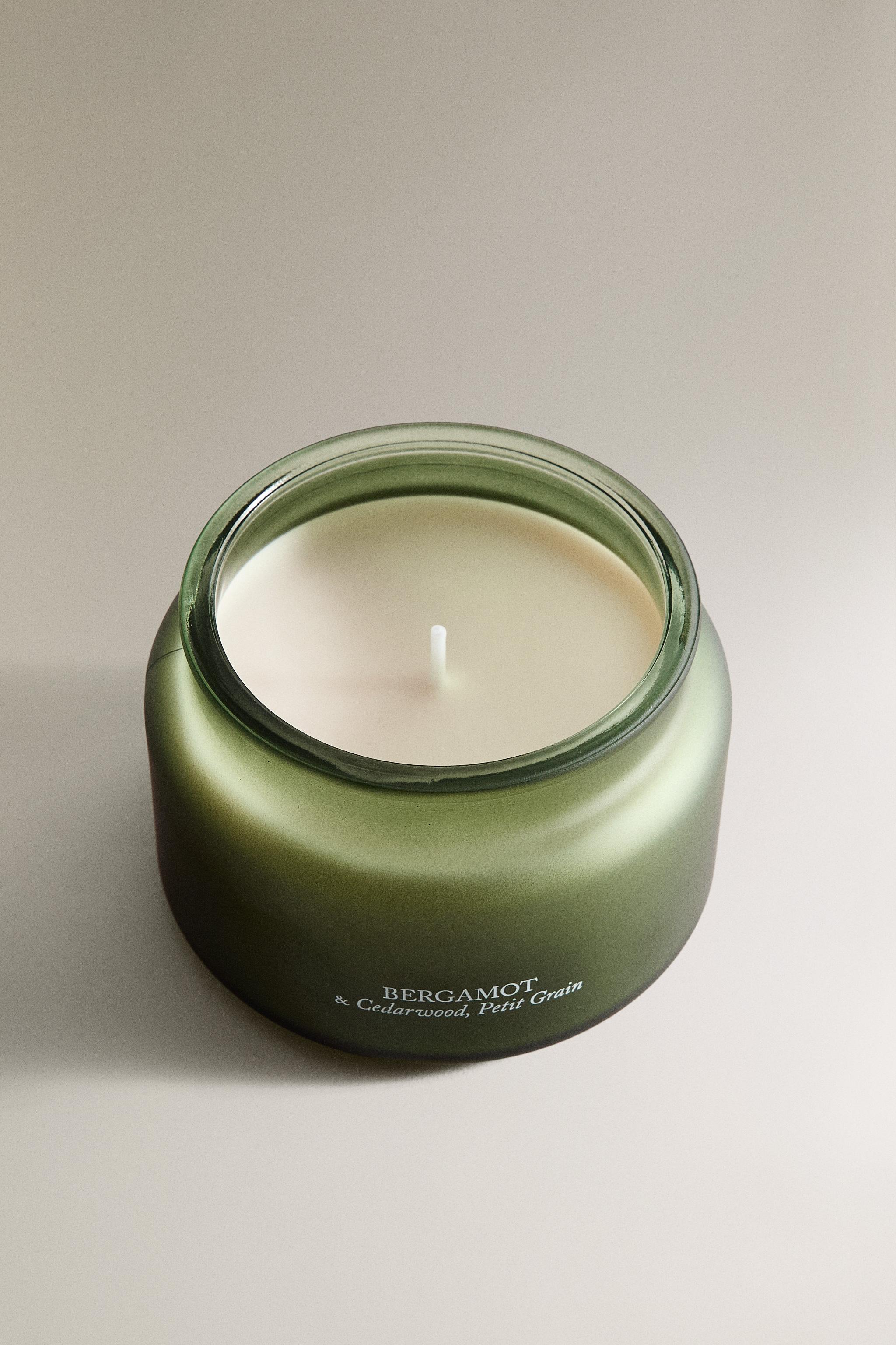 (240 G) BERGAMOT & CEDAR WOOD, PETIT GRAIN SCENTED CANDLES
