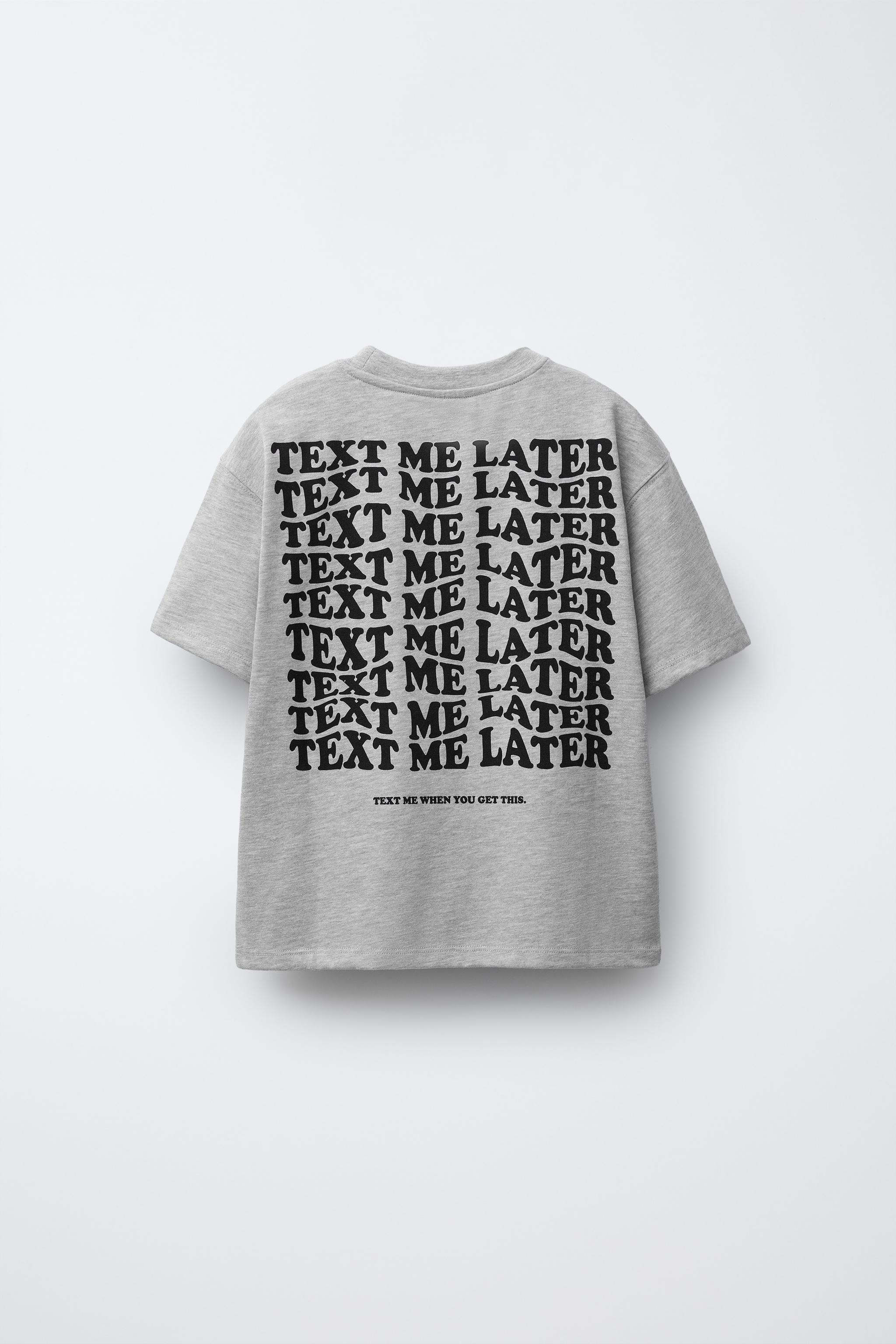 EMBROIDERED TEXT T-SHIRT