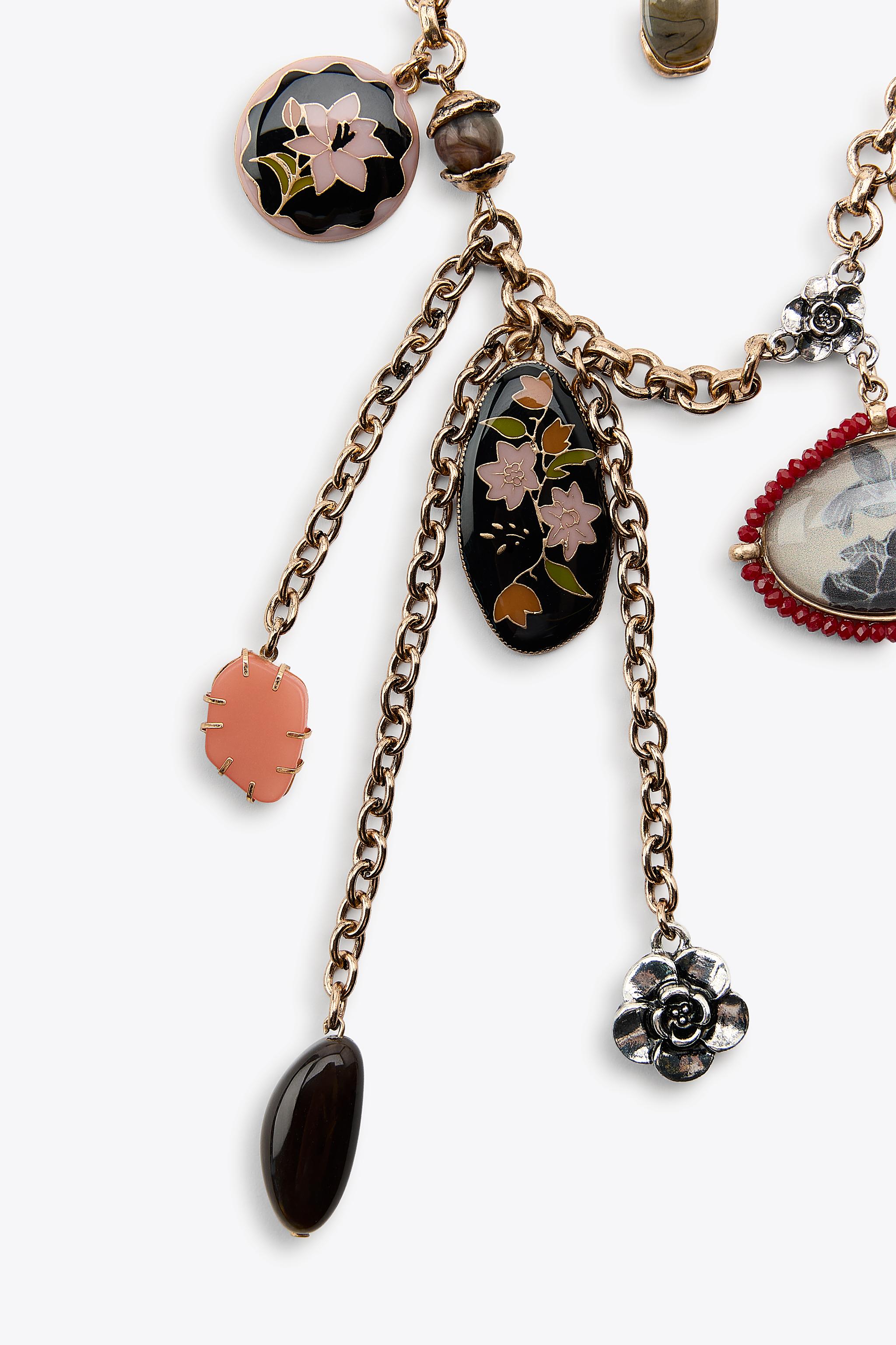 2-PACK OF RESIN CHARM LINK NECKLACES