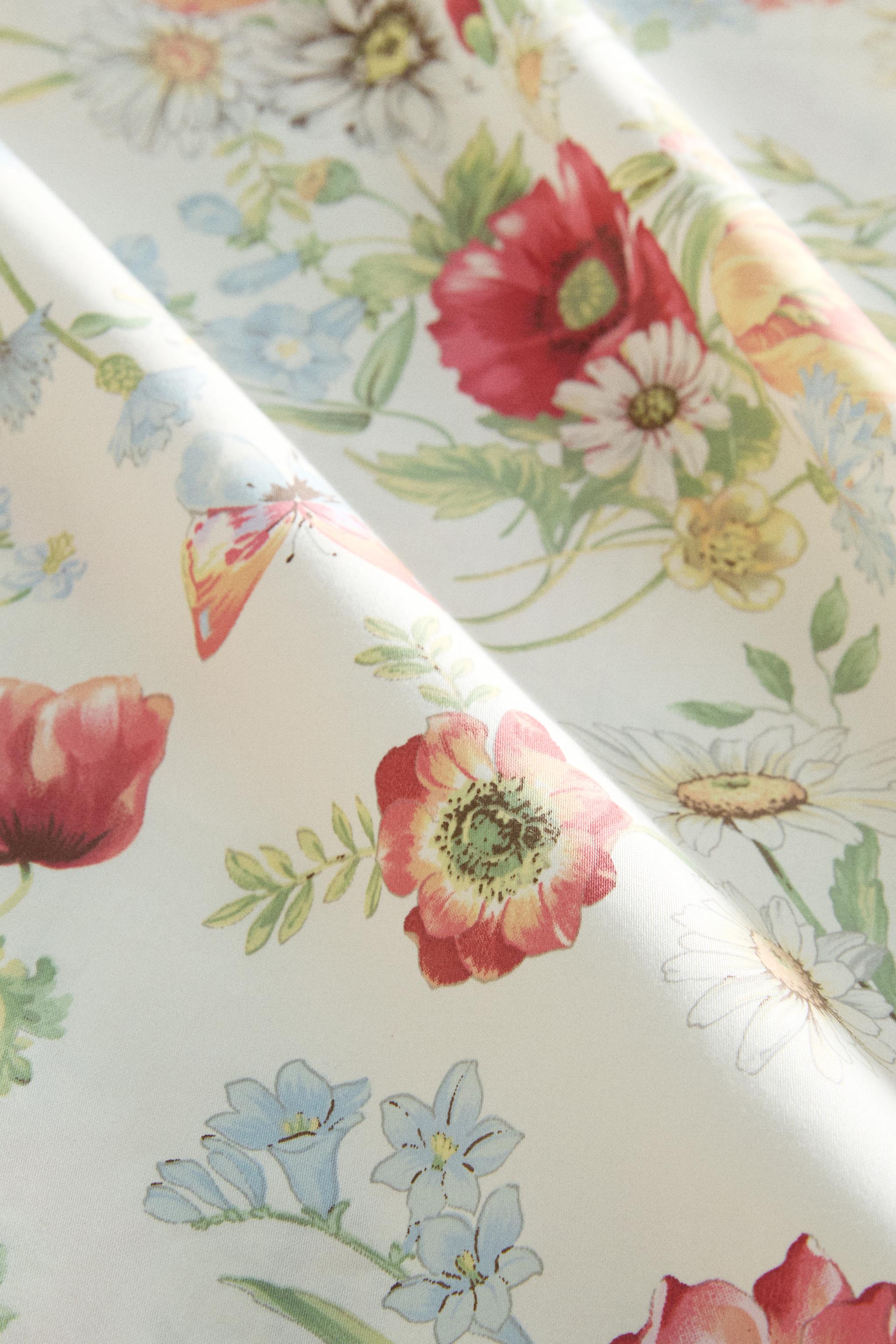 FLORAL PRINT SATEEN DUVET COVER