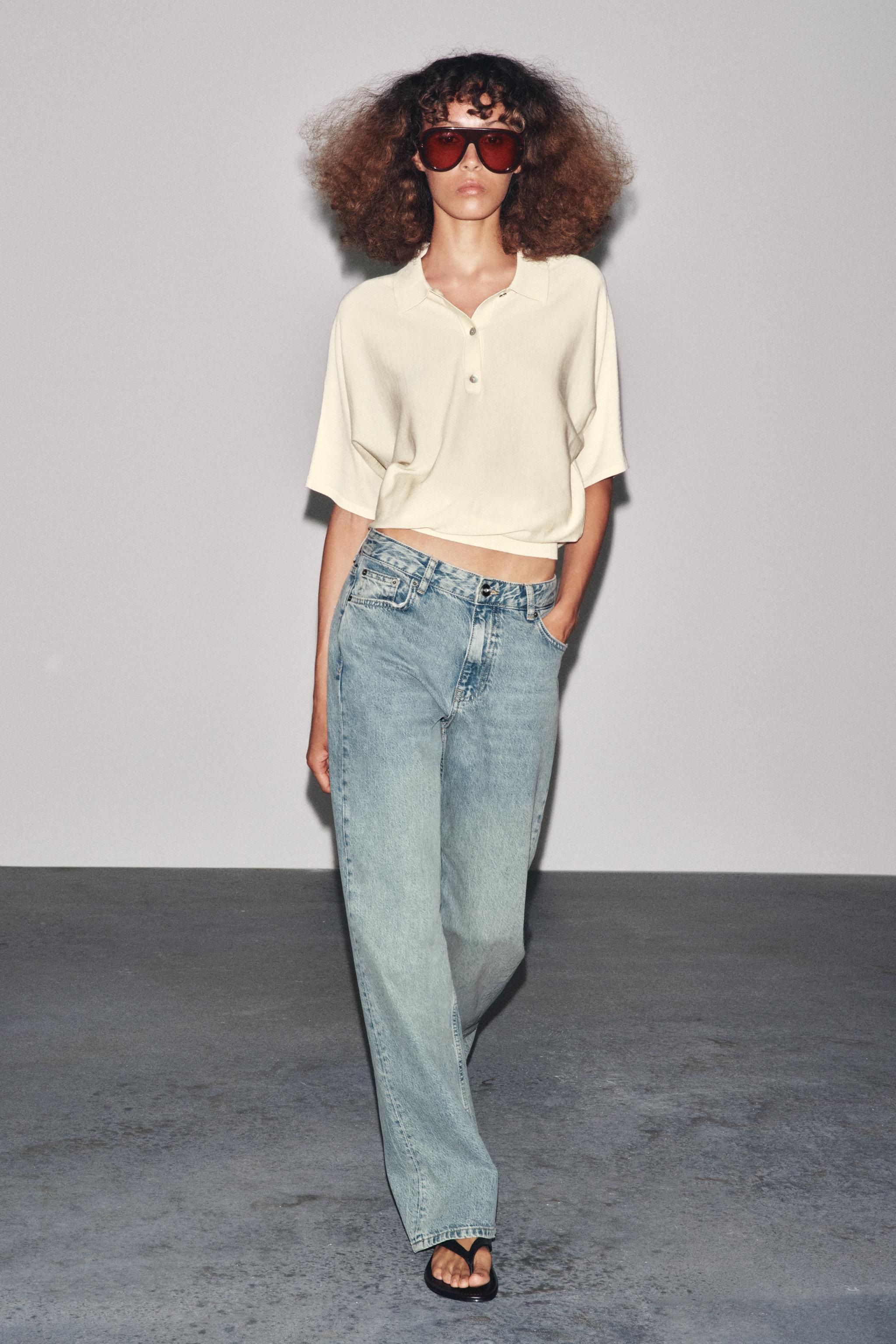 ZW COLLECTION RELAXED MID-RISE JEANS