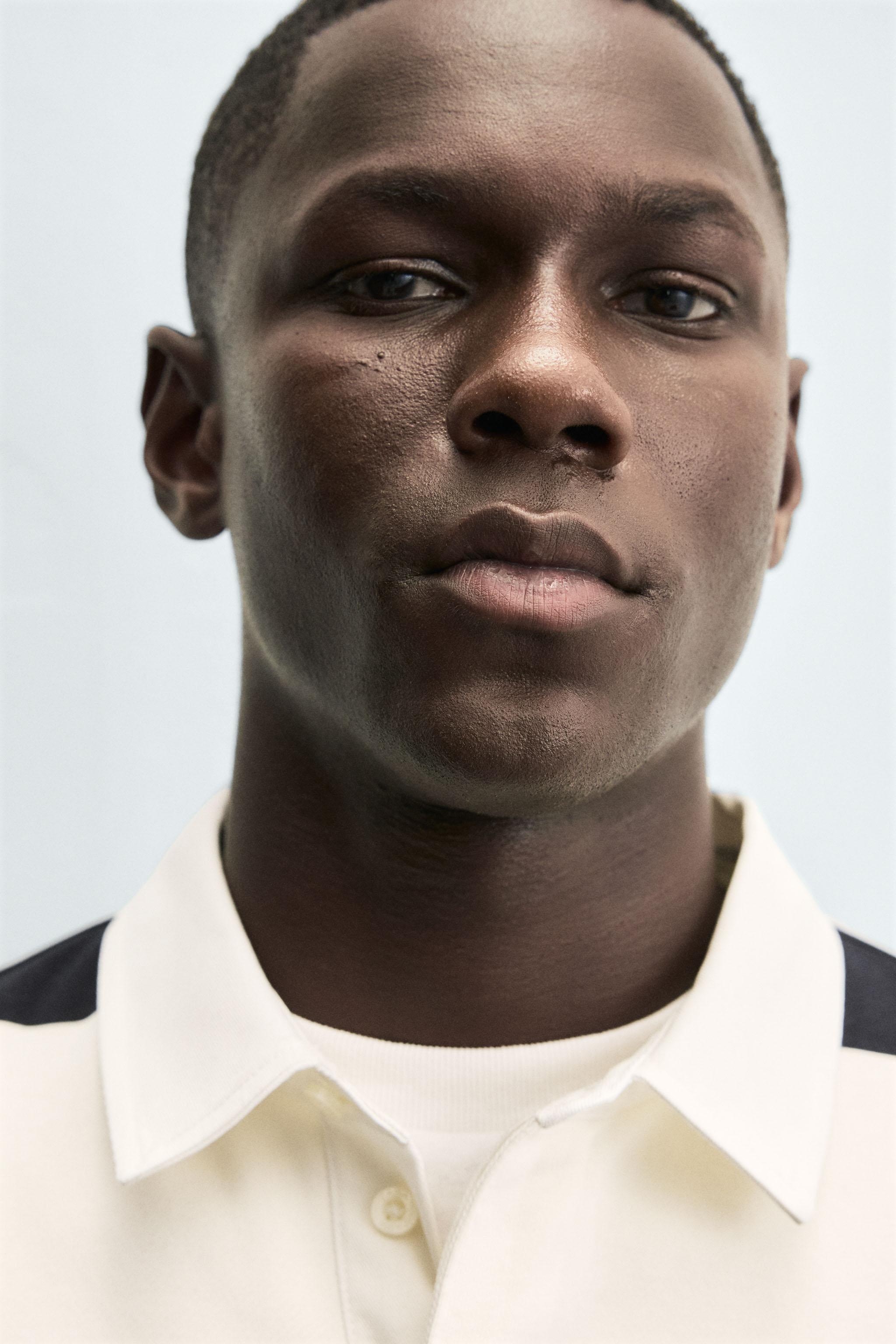 CONTRAST COLLAR POLO SWEATSHIRT