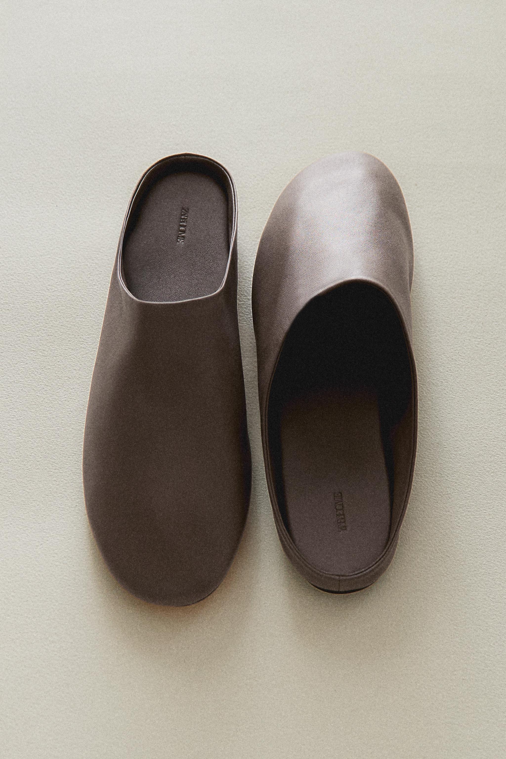 LEATHER BABOUCHE SLIPPERS