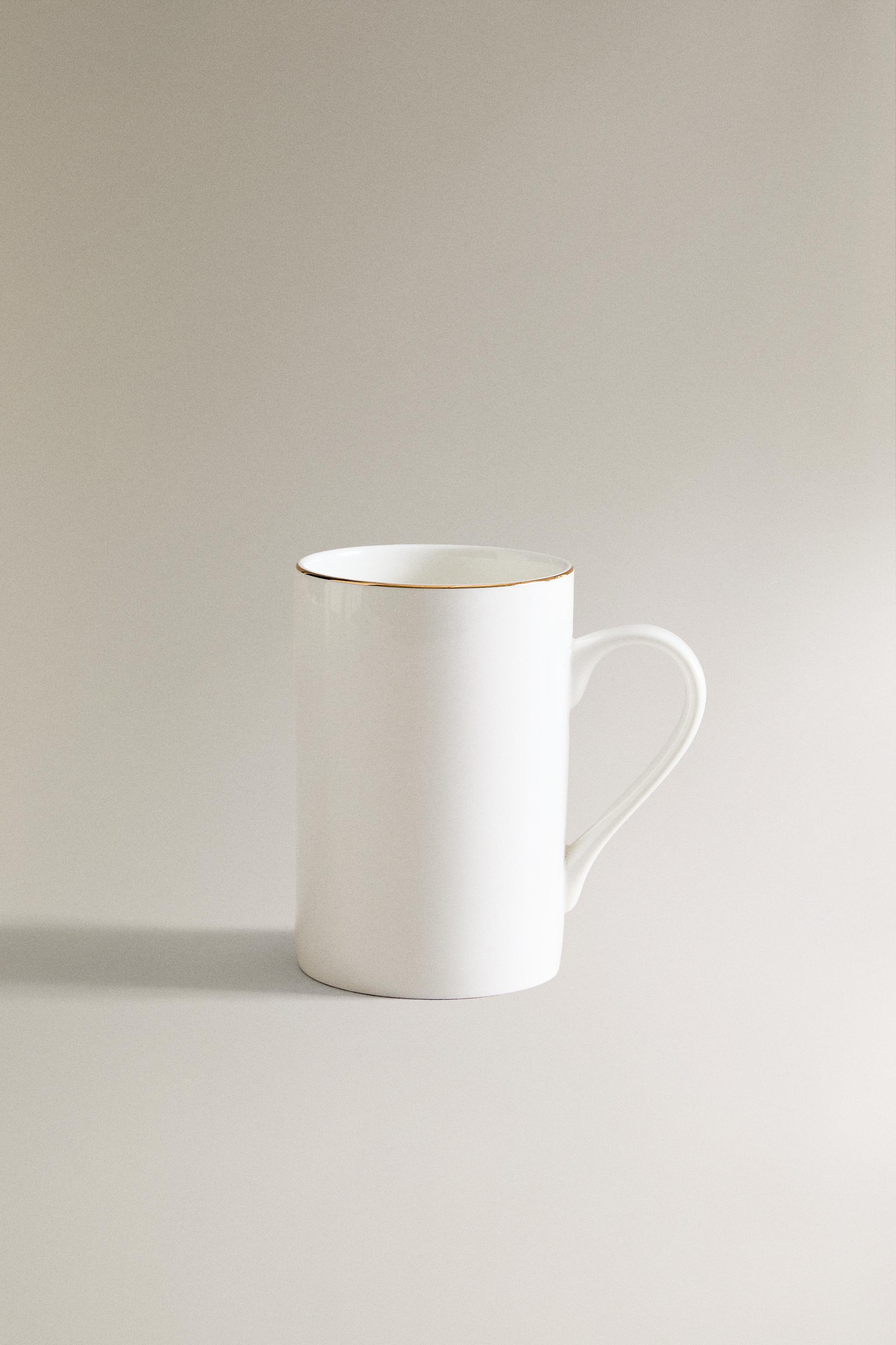 RIMMED BONE CHINA MUG
