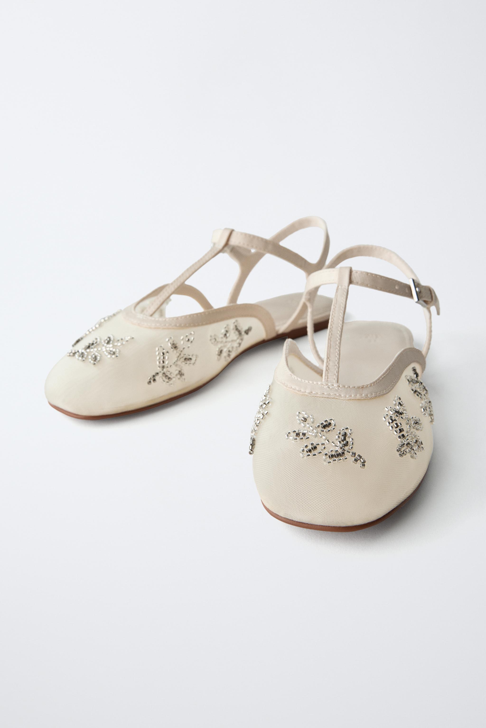 EMBROIDERED FANTASY SLINGBACK BALLET FLATS
