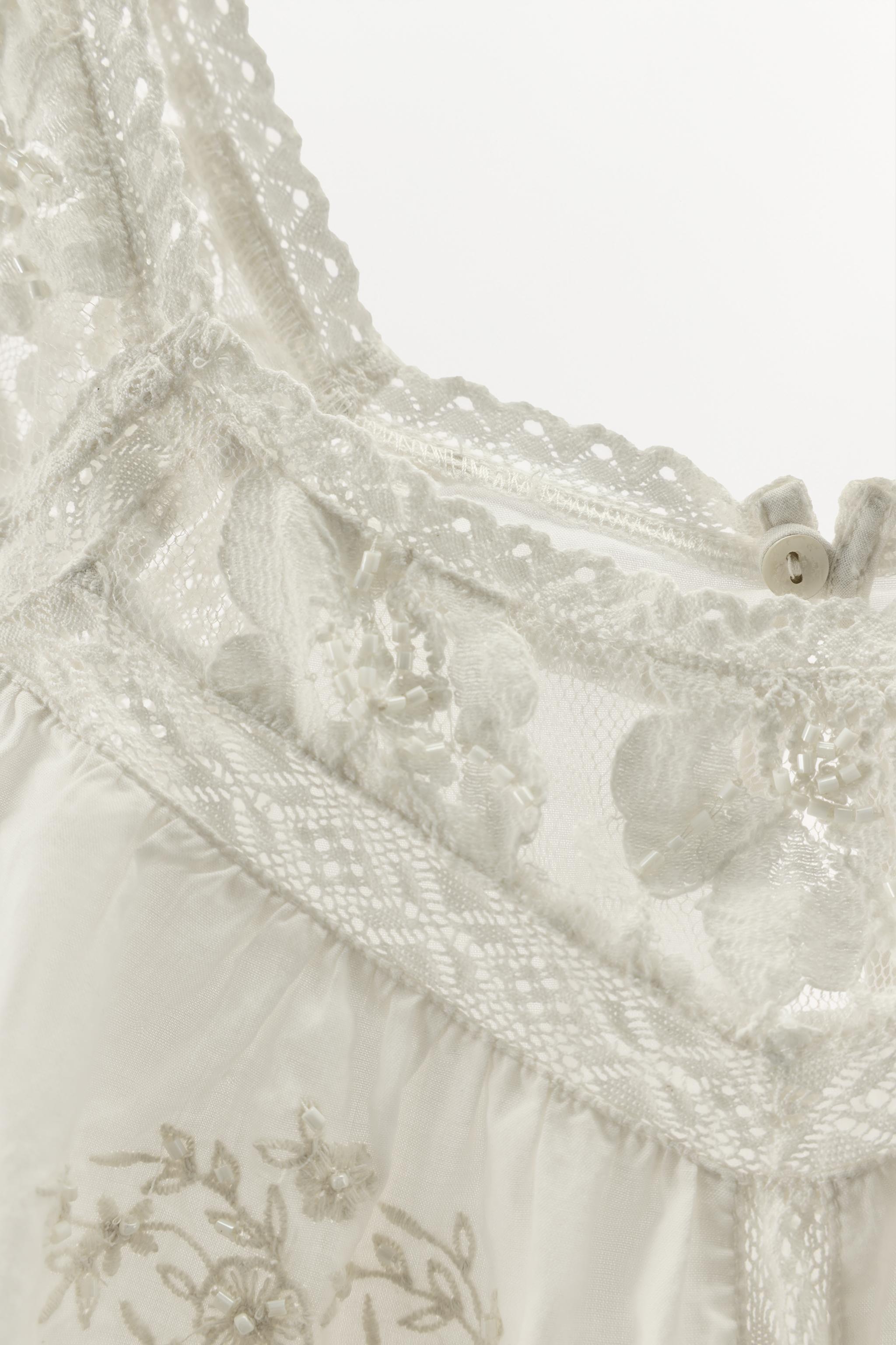 LIMITED EDITION EMBROIDERED LACE STRAPPY TOP