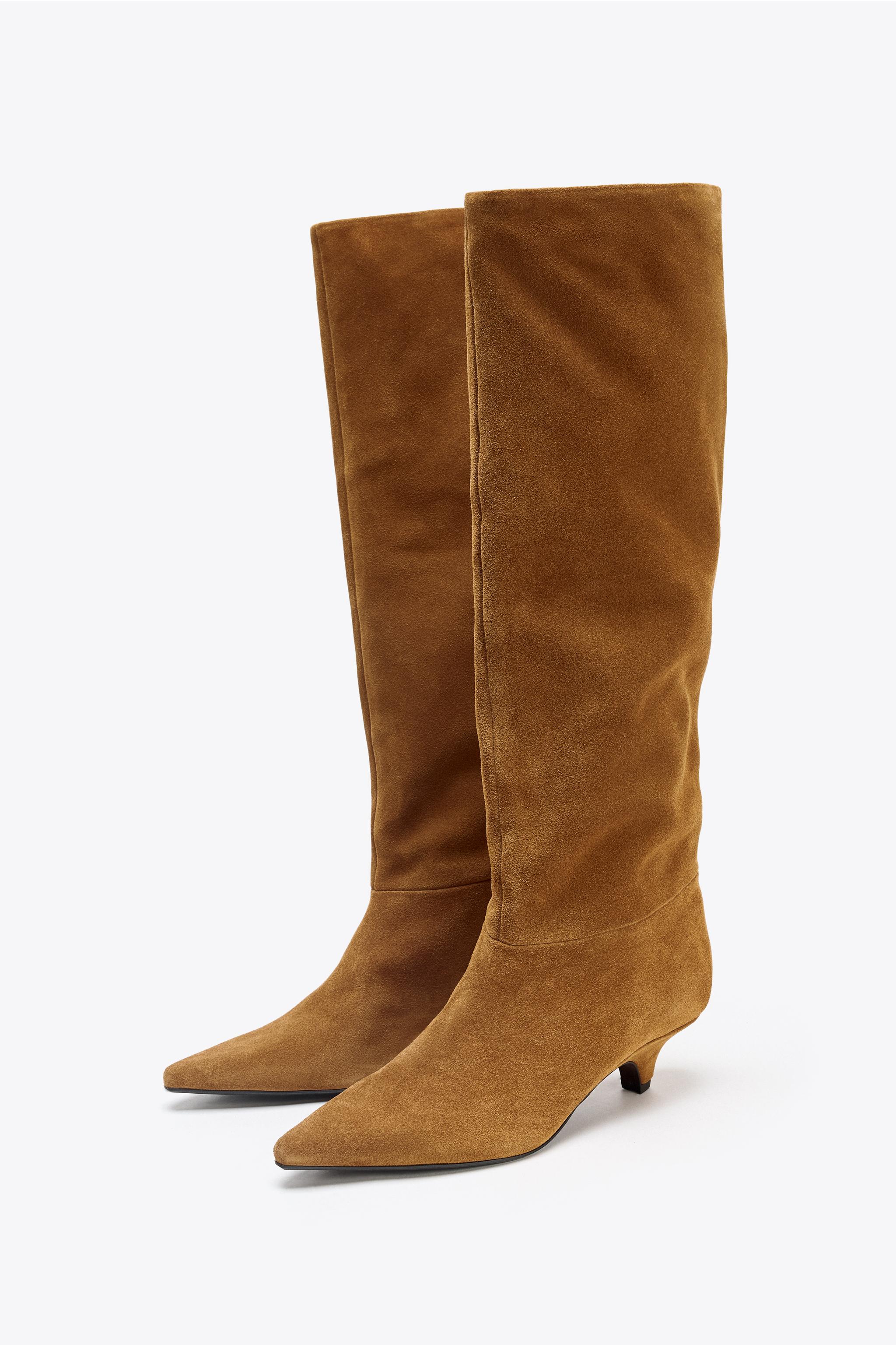 SUEDE HEELED BOOTS