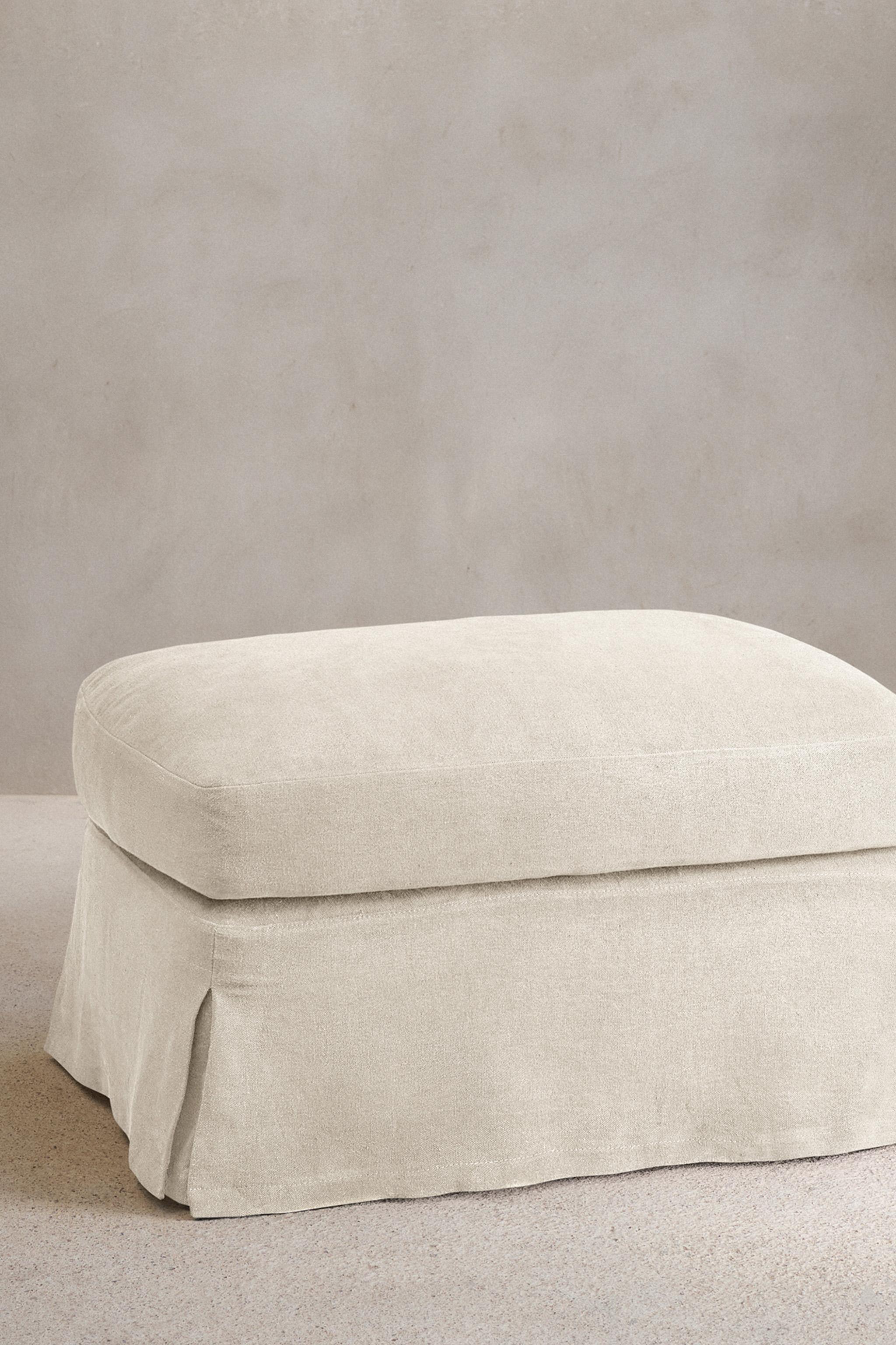 FOOTSTOOL 01 LINEN COVER