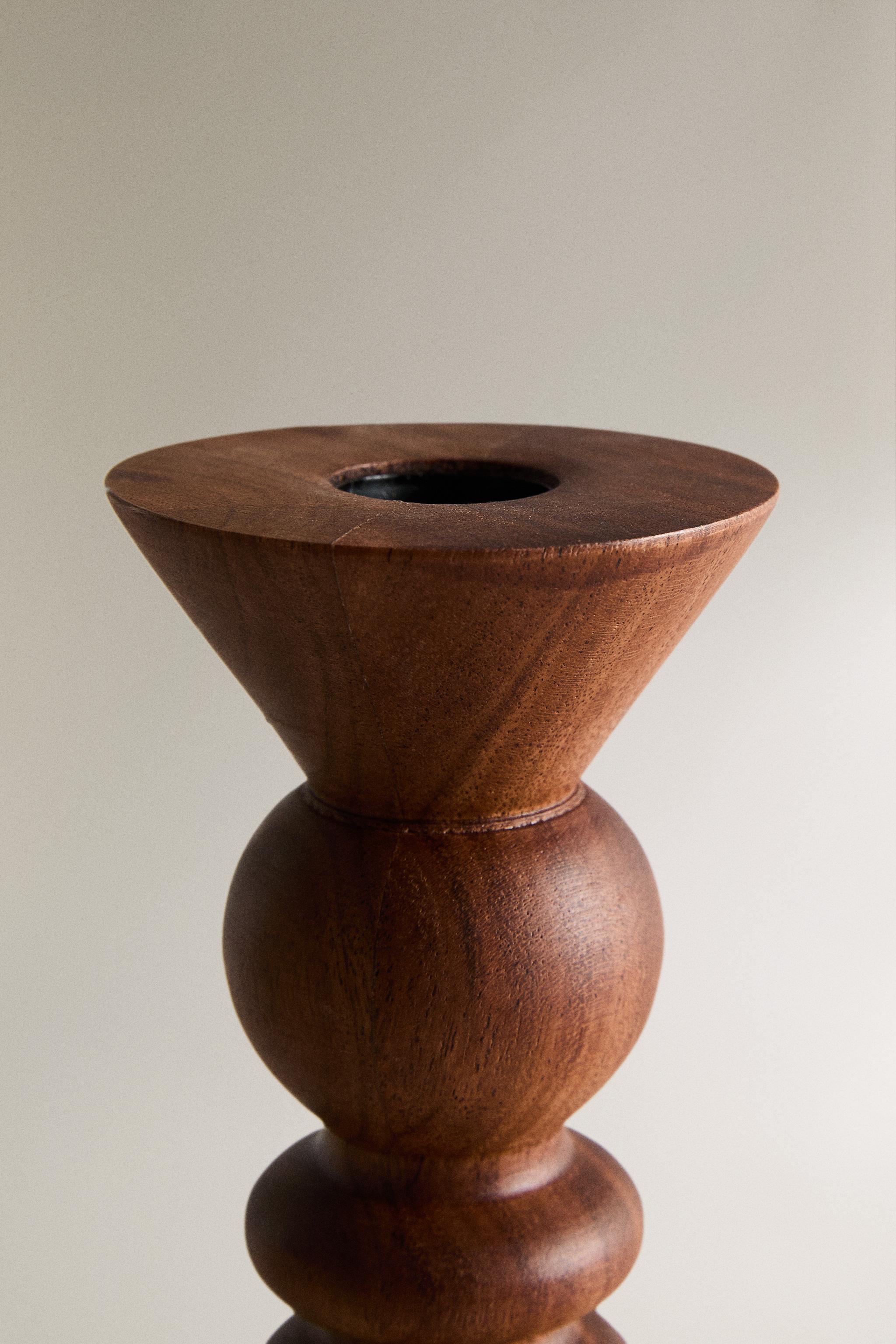 WOODEN CANDLESTICK