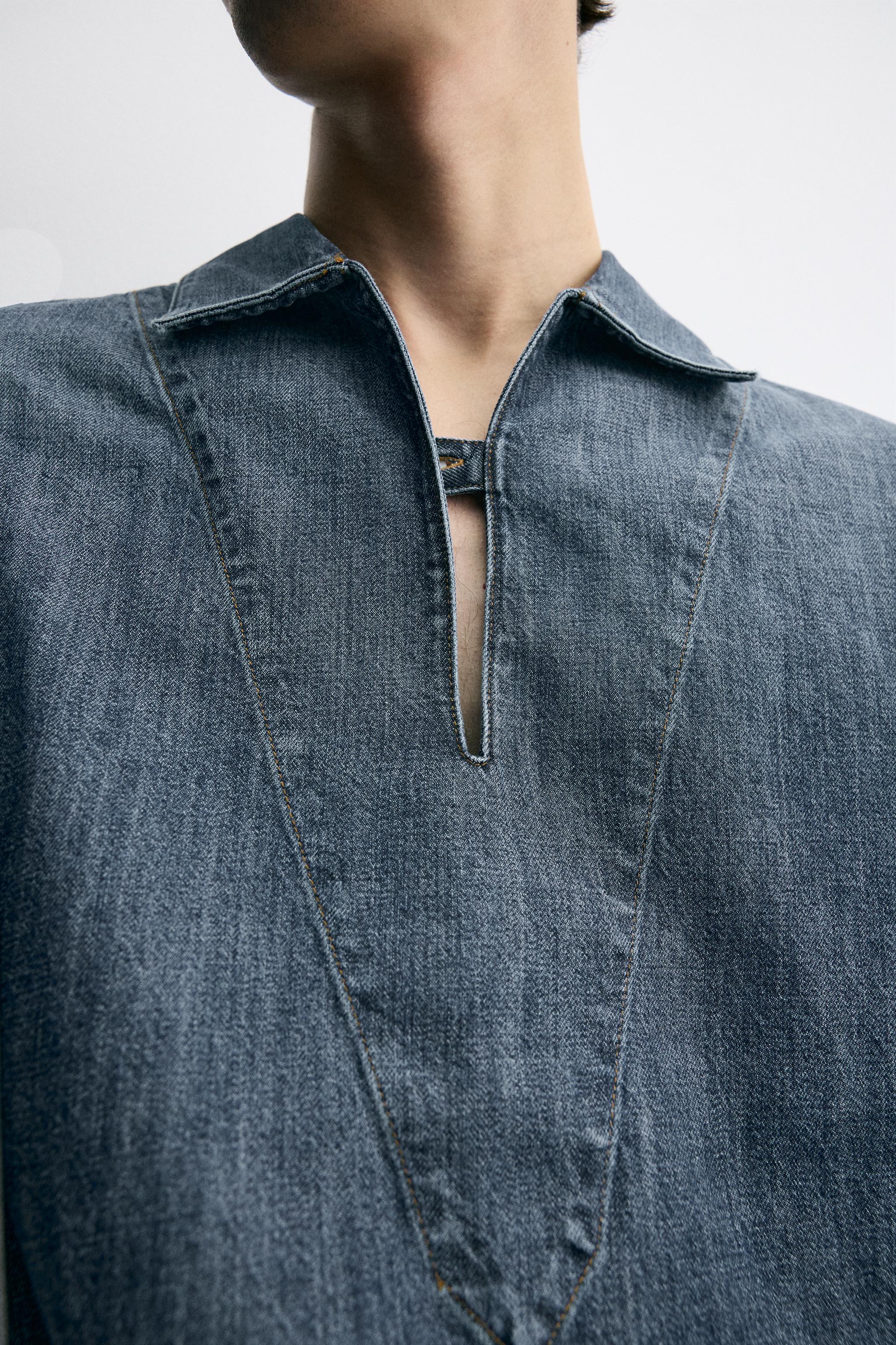 WASHED DENIM OVERSHIRT