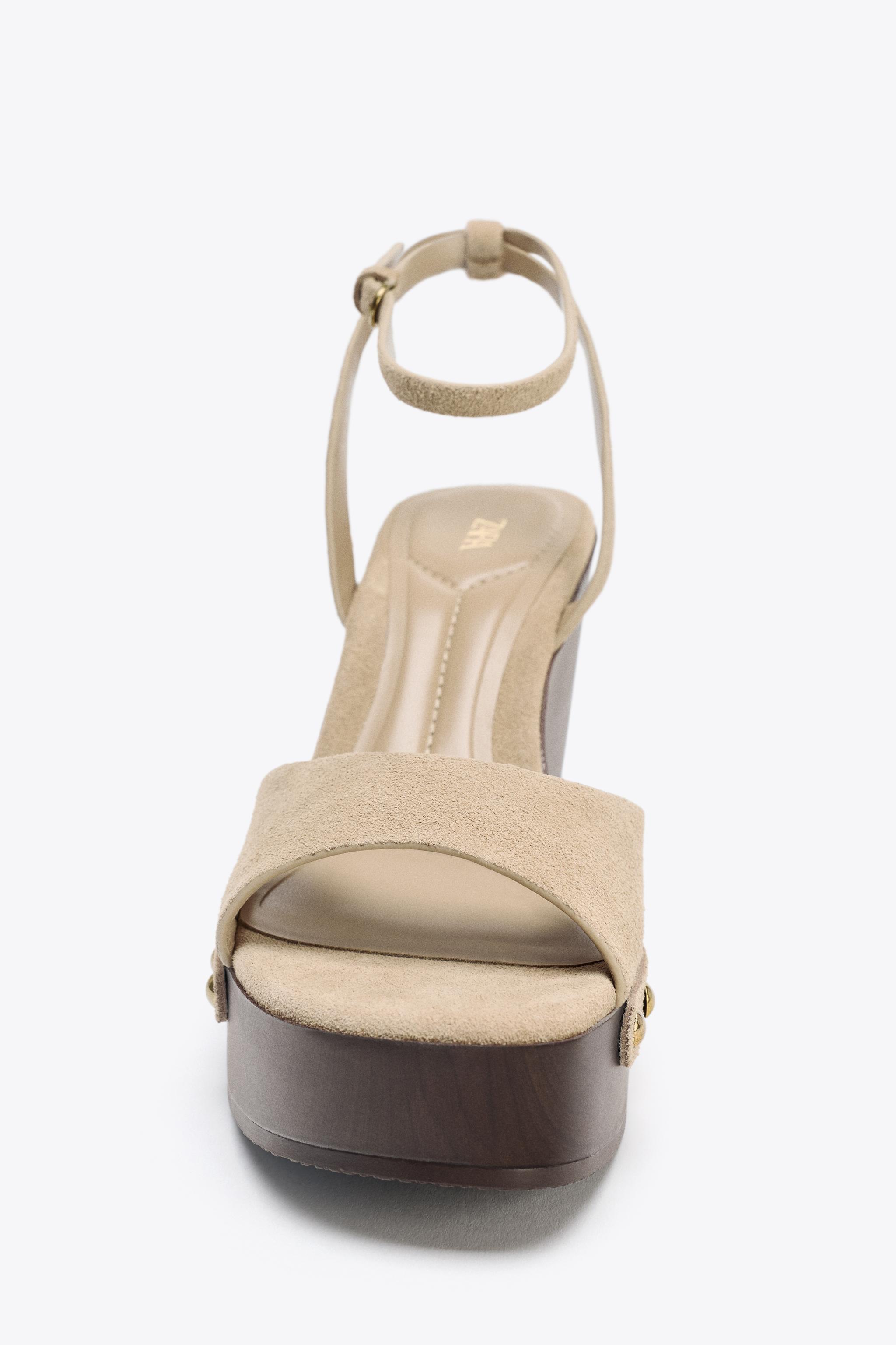 STUDDED SUEDE SANDALS