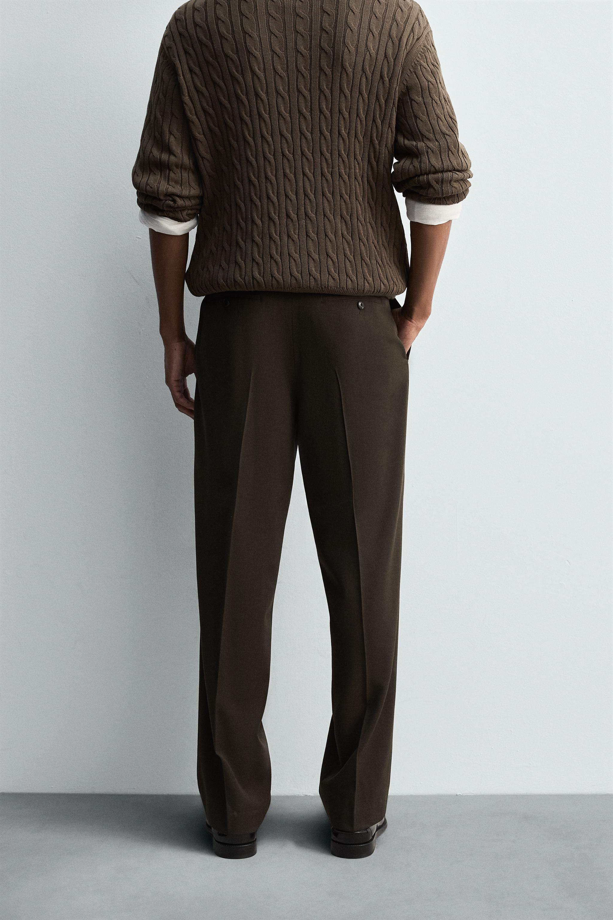 REGULAR FIT 100% WOOL PANTS