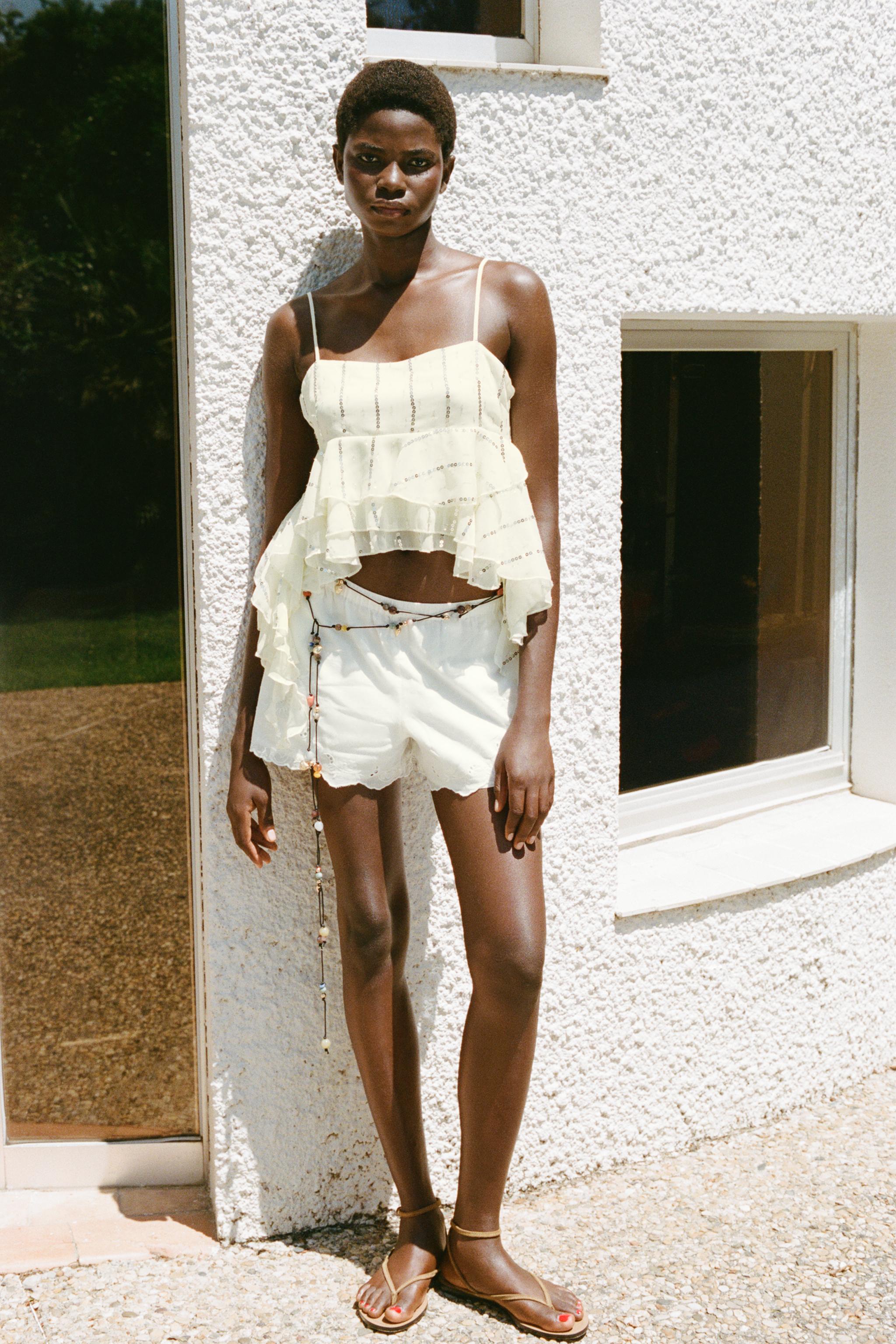 SUEDE FLAT SANDALS WITH APPLIQUÉ