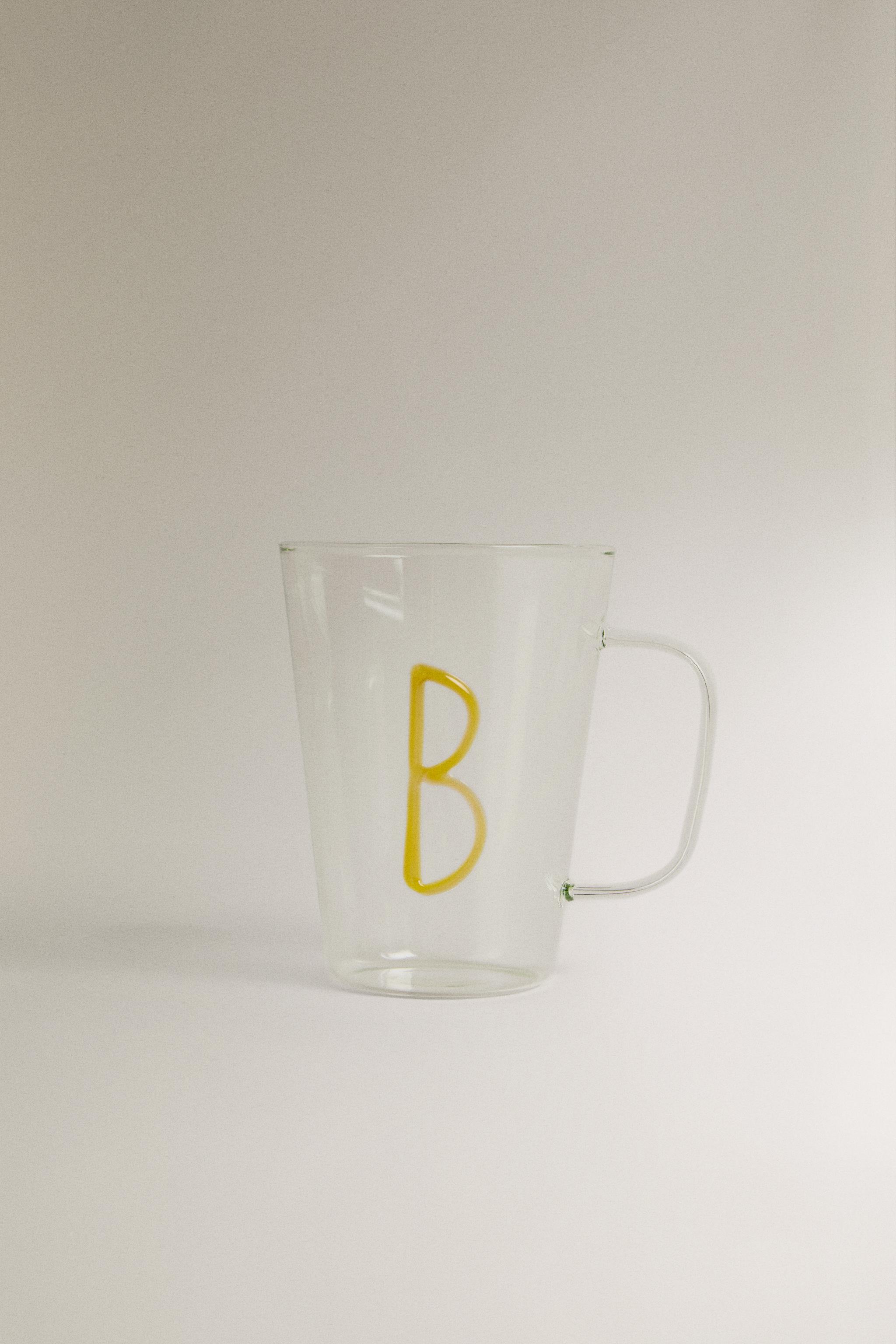 BOROSILICATE MUG WITH INITIAL B