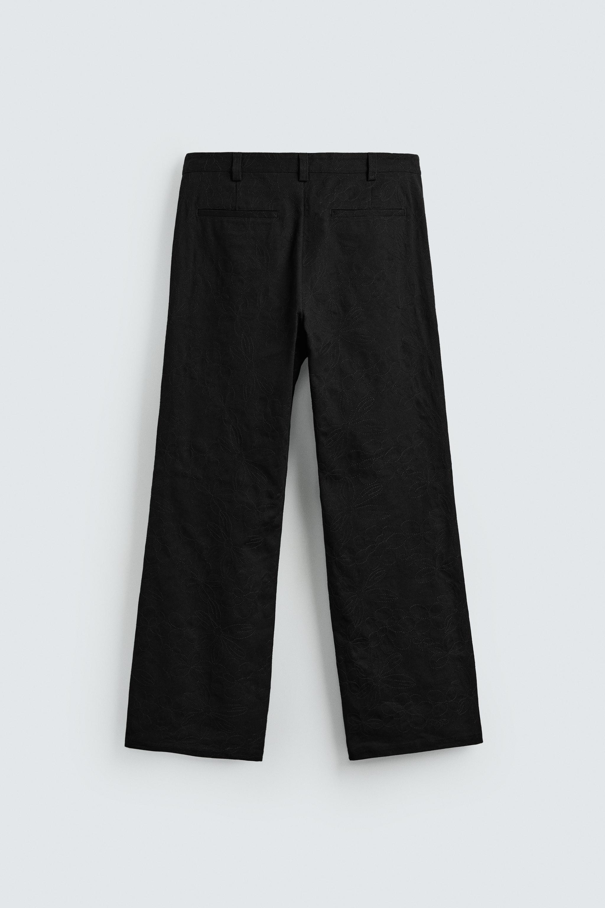 FLORAL EMBROIDERY PANTS