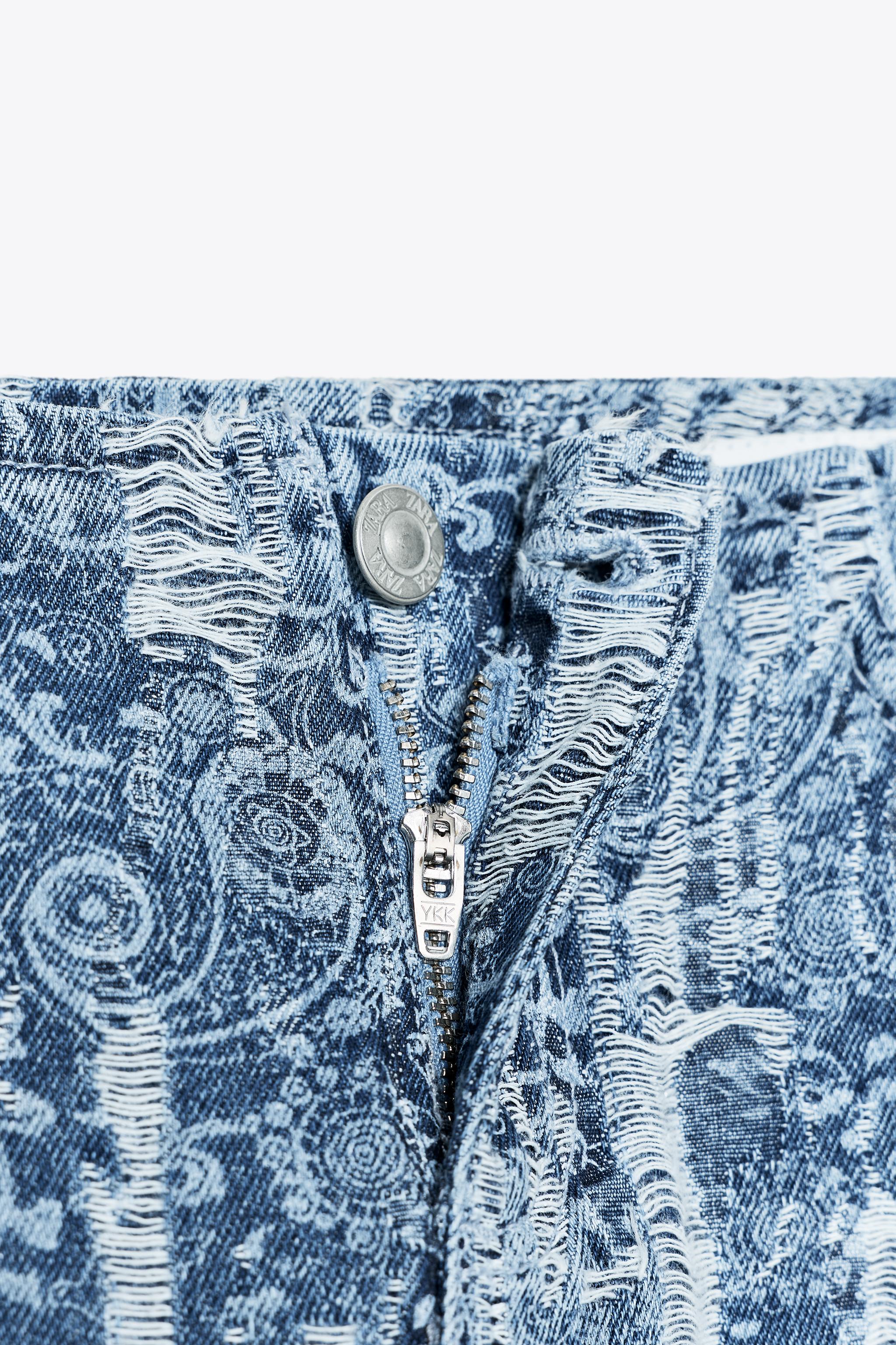 Z1975 STRAIGHT MID-RISE WORN EFFECT JEANS