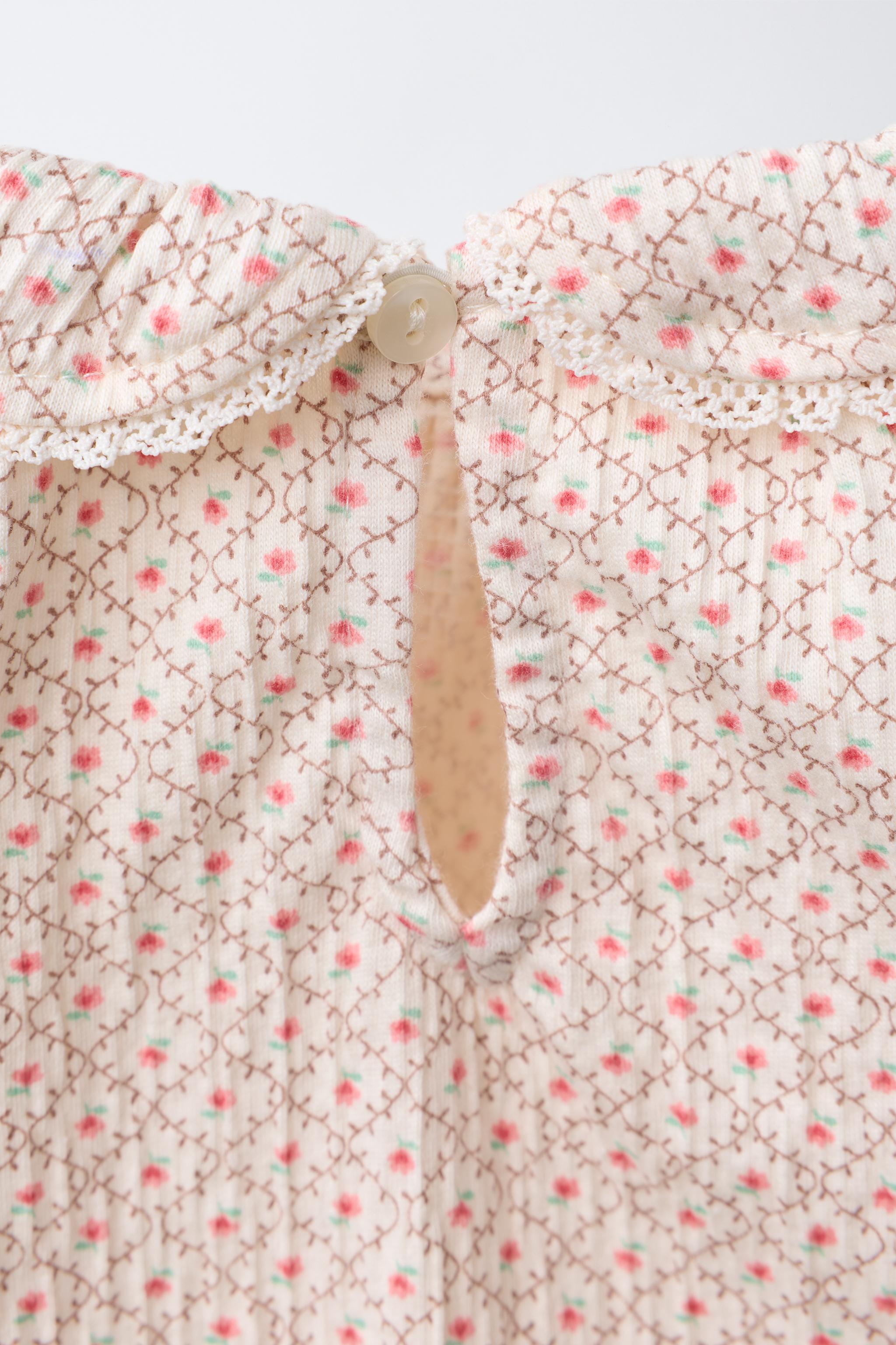 LACE FLORAL PRINT BODYSUIT