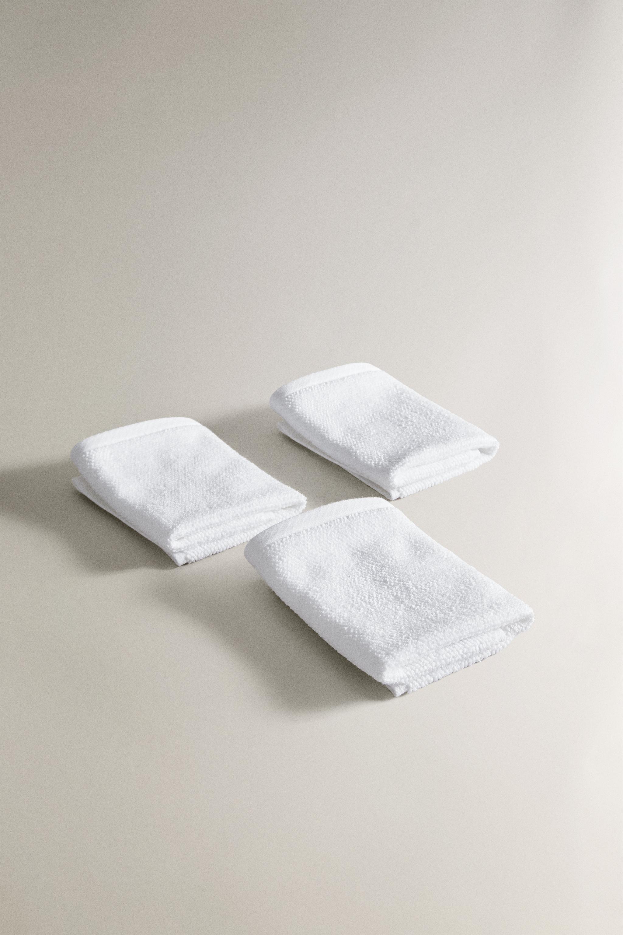 SET OF RICE STITCH COTTON HAND TOWELS (SET OF 3)