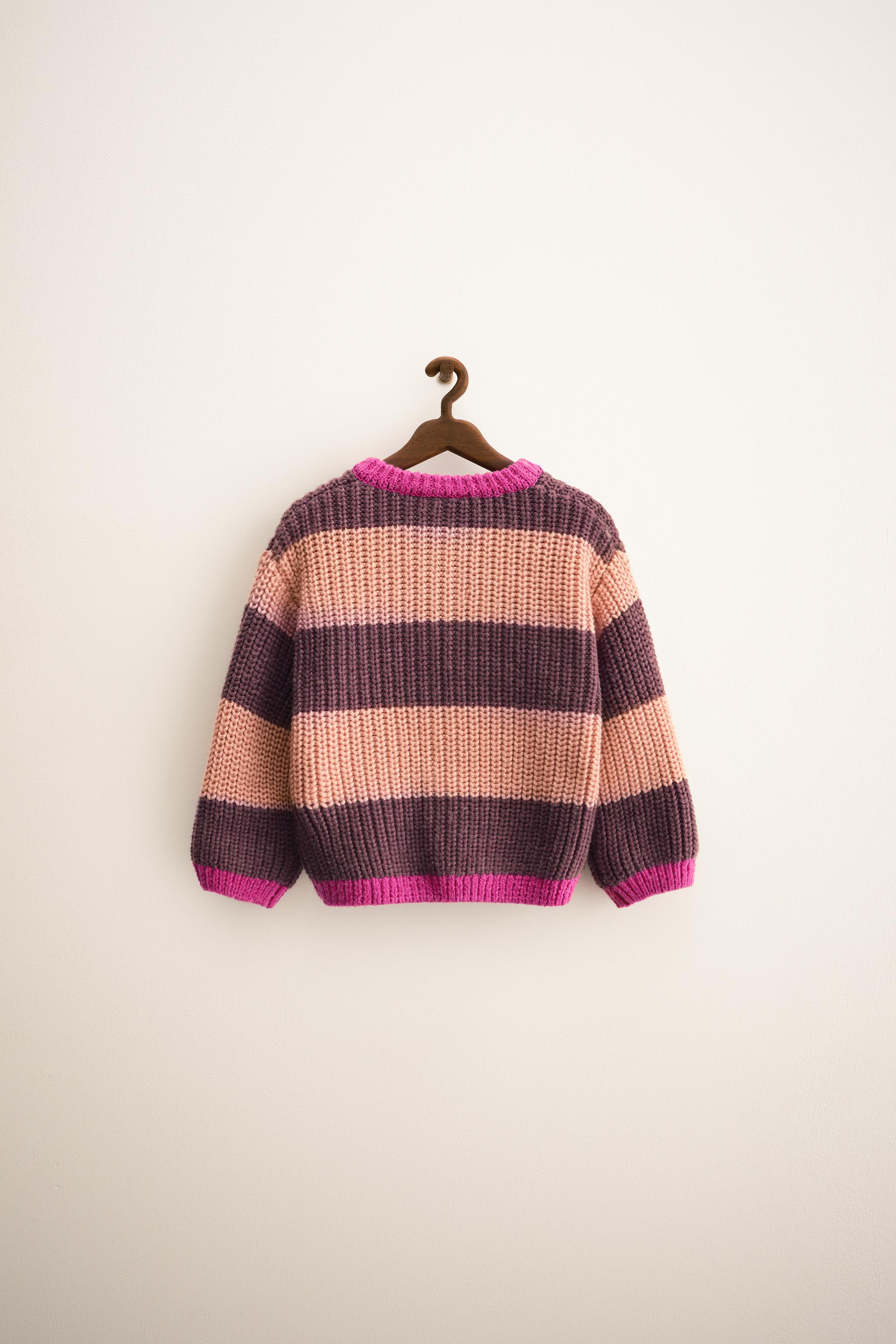 ZARA TIMELESS - STRIPED KNIT CARDIGAN