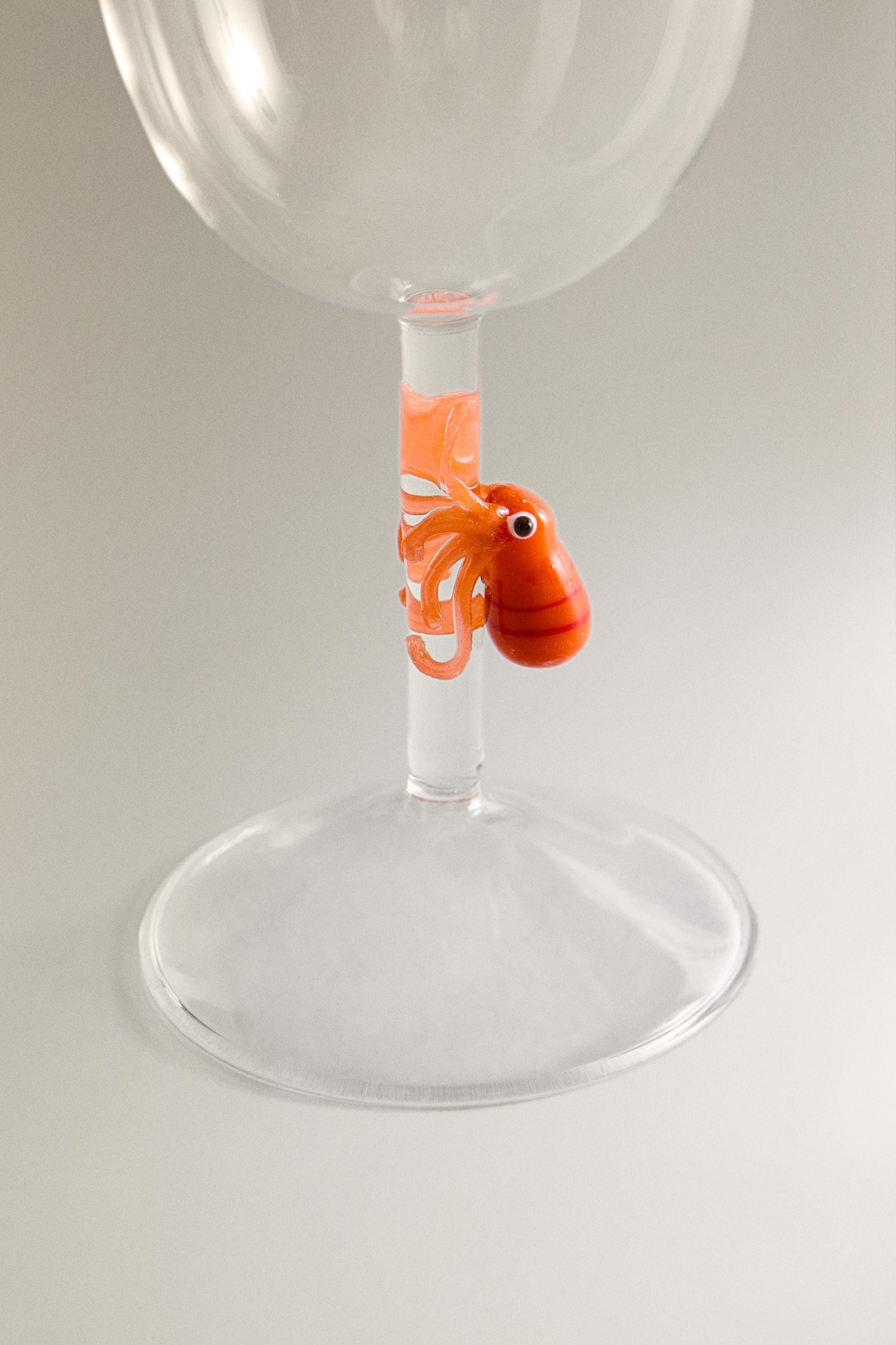 BOROSILICATE GLASS WITH SEA ANIMAL