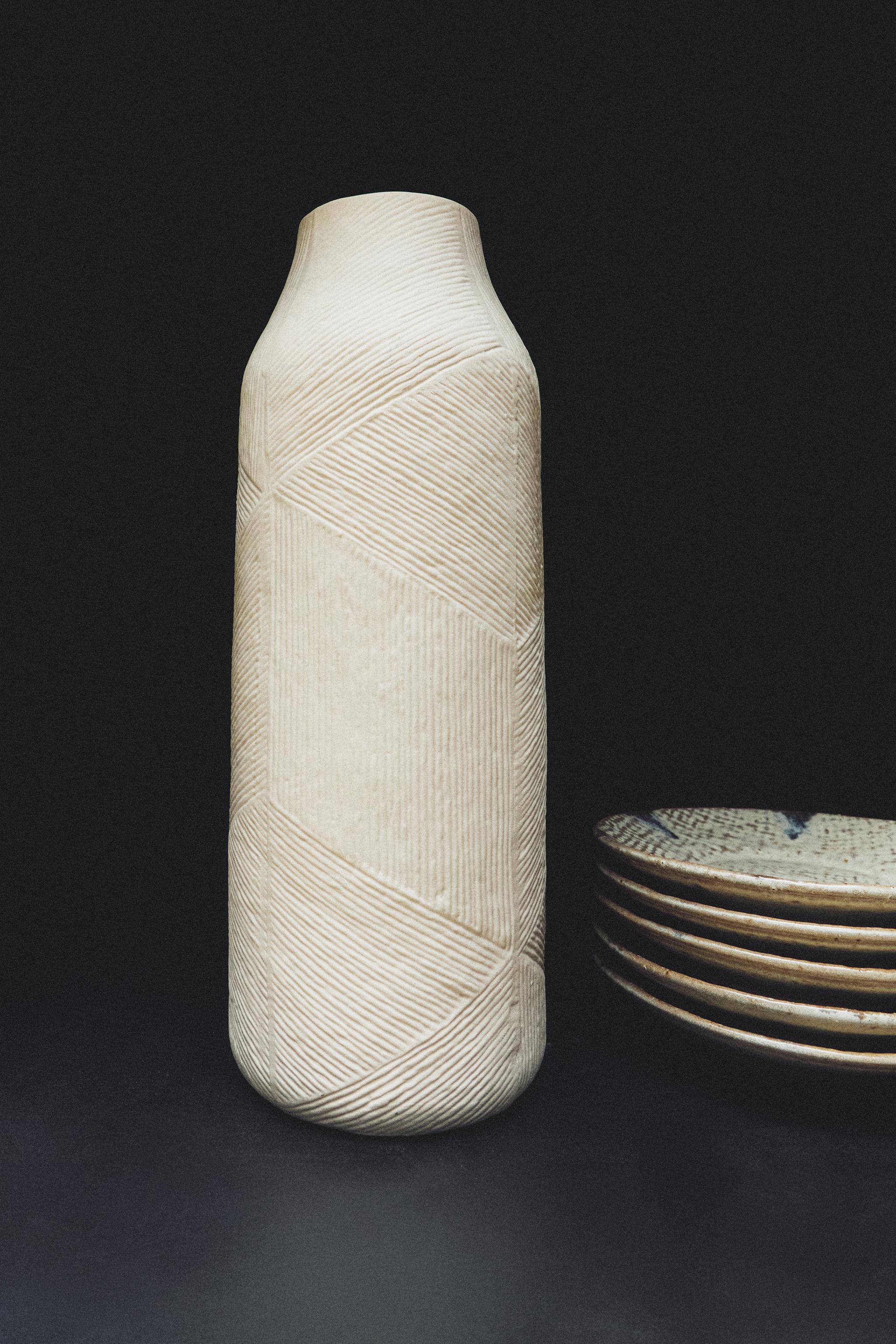 TEXTURED CERAMIC VASE