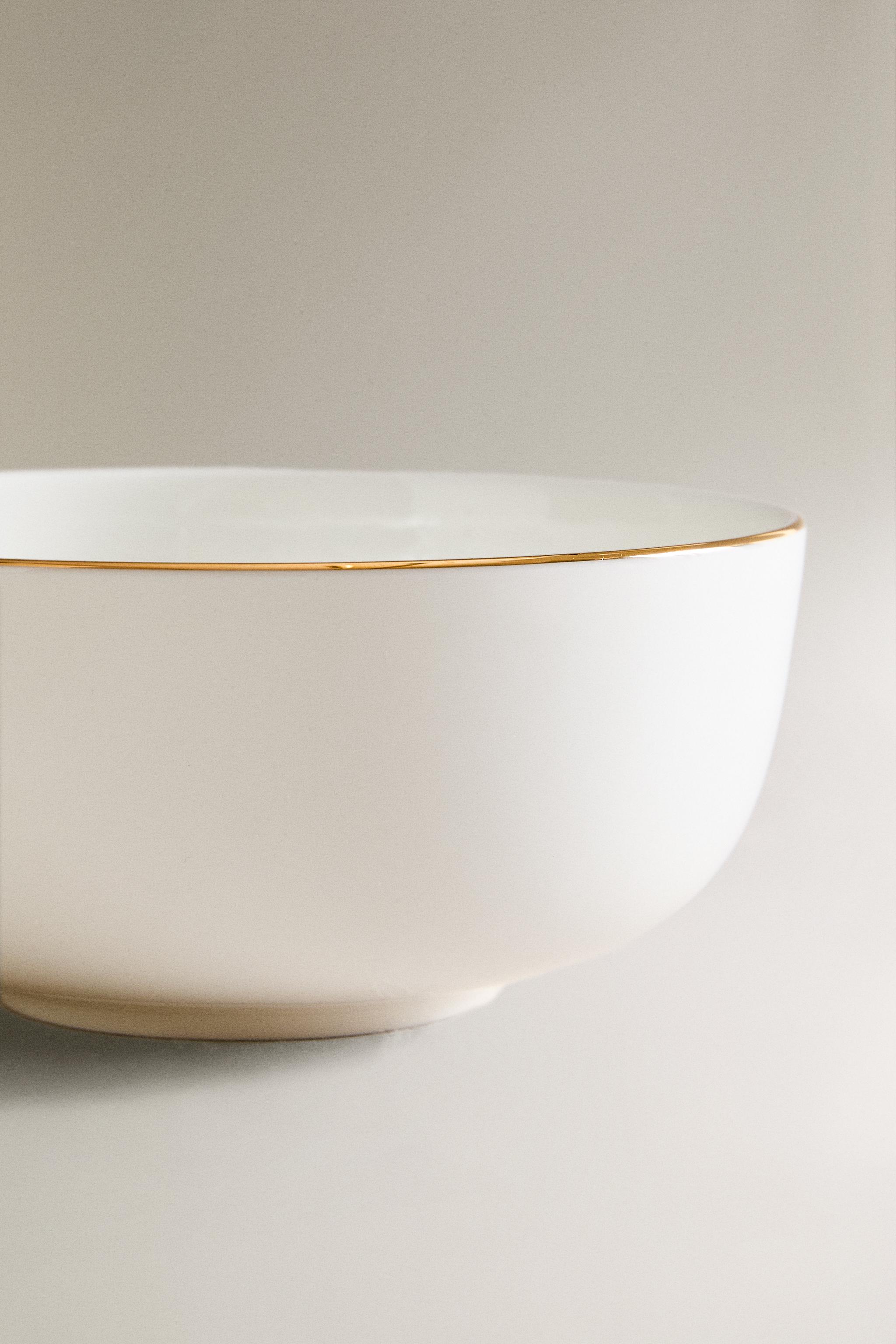 RIMMED BONE CHINA BOWL
