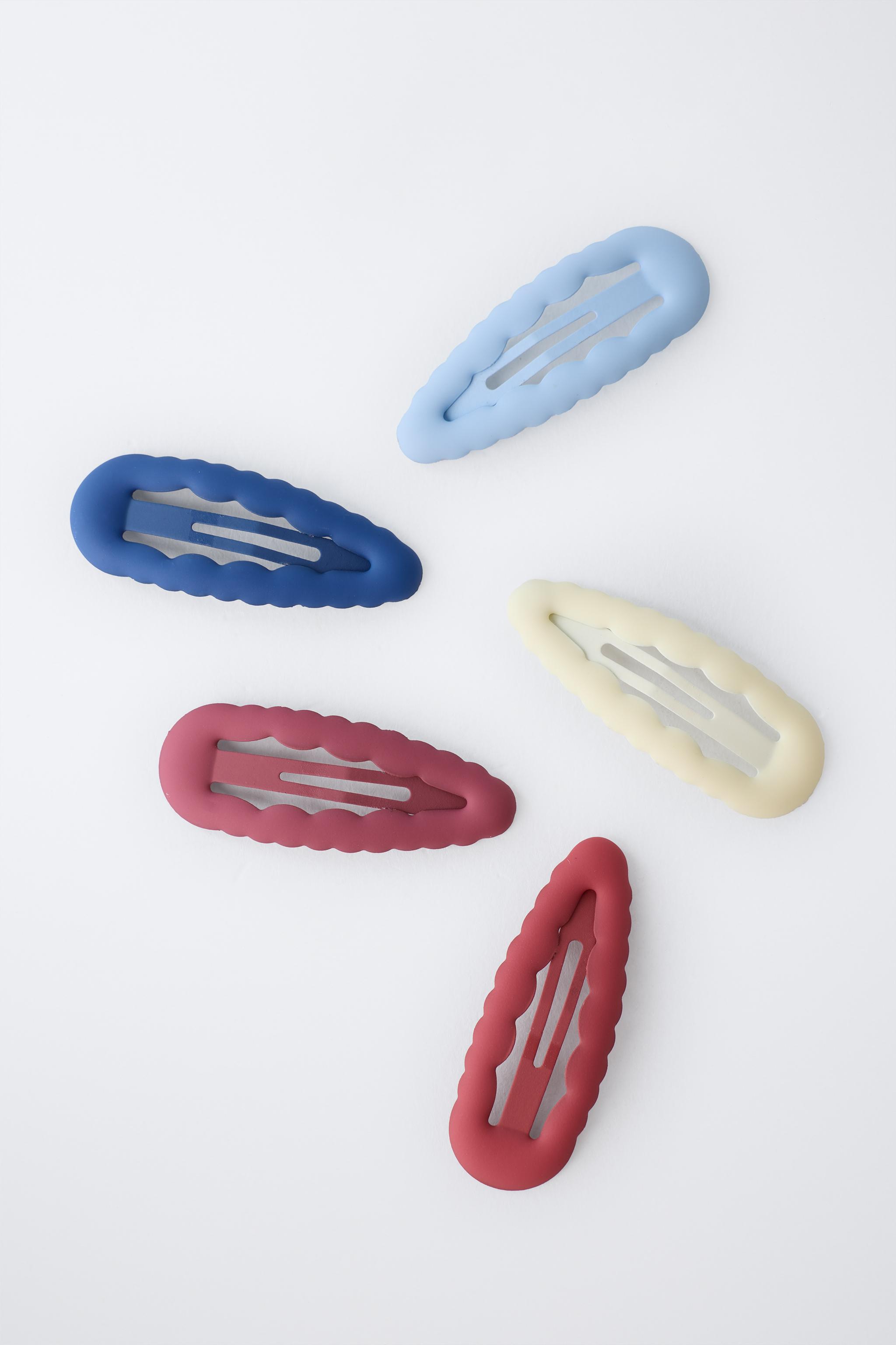 PACK OF FIVE WAVY HAIR CLIPS