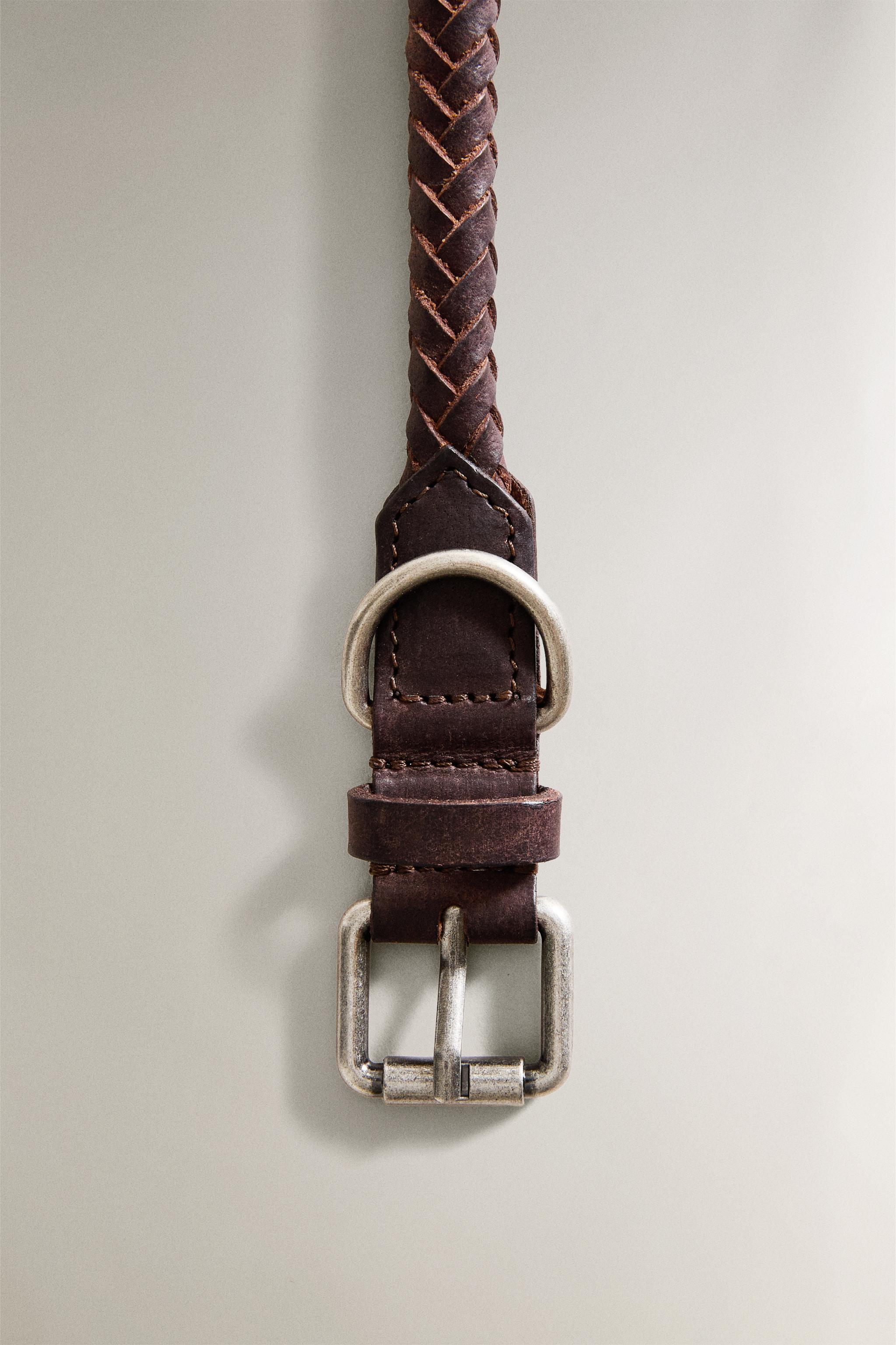 BRAIDED LEATHER DOG COLLAR
