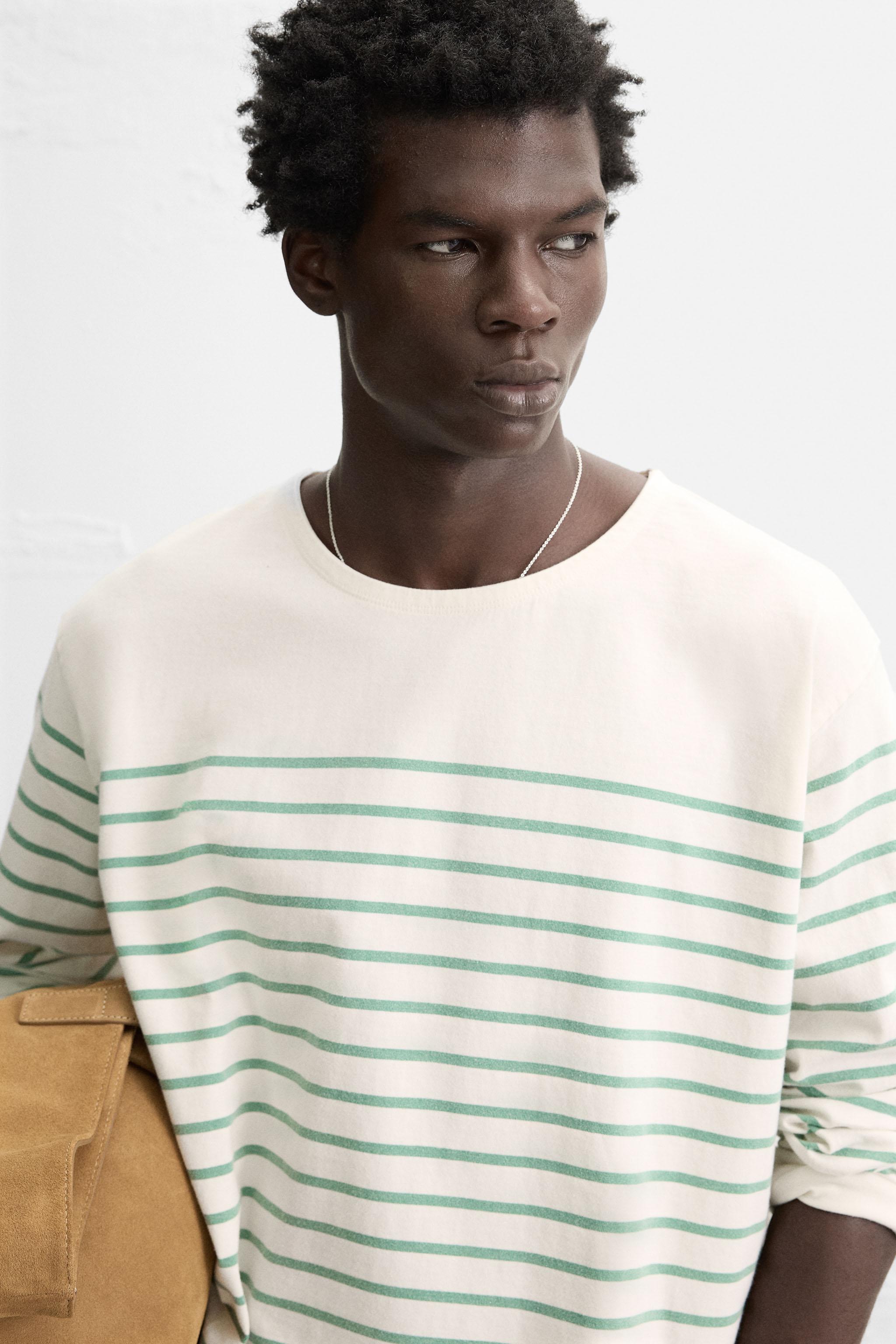 STRIPED JACQUARD T-SHIRT