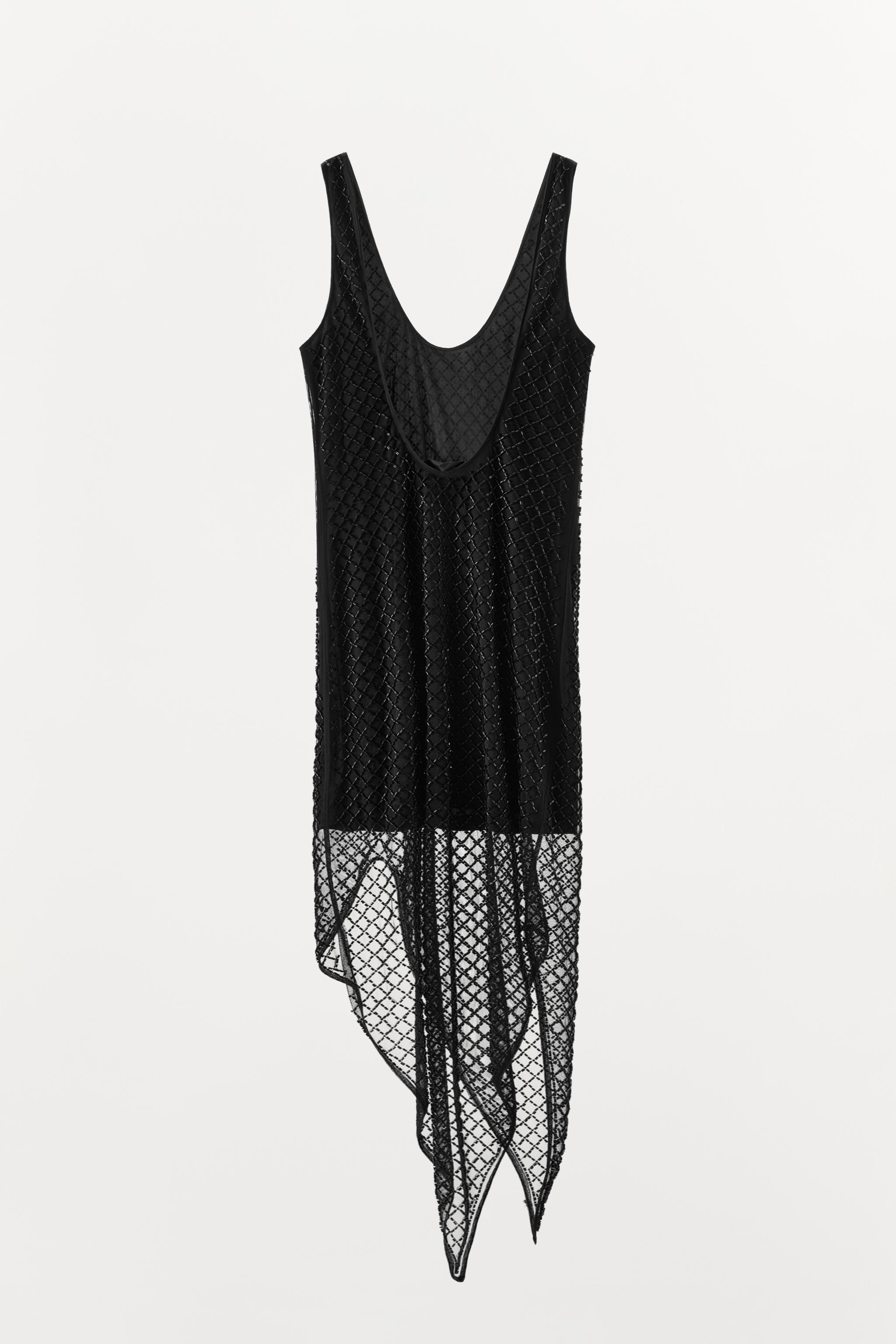 ASYMMETRIC BEADED DRESS
