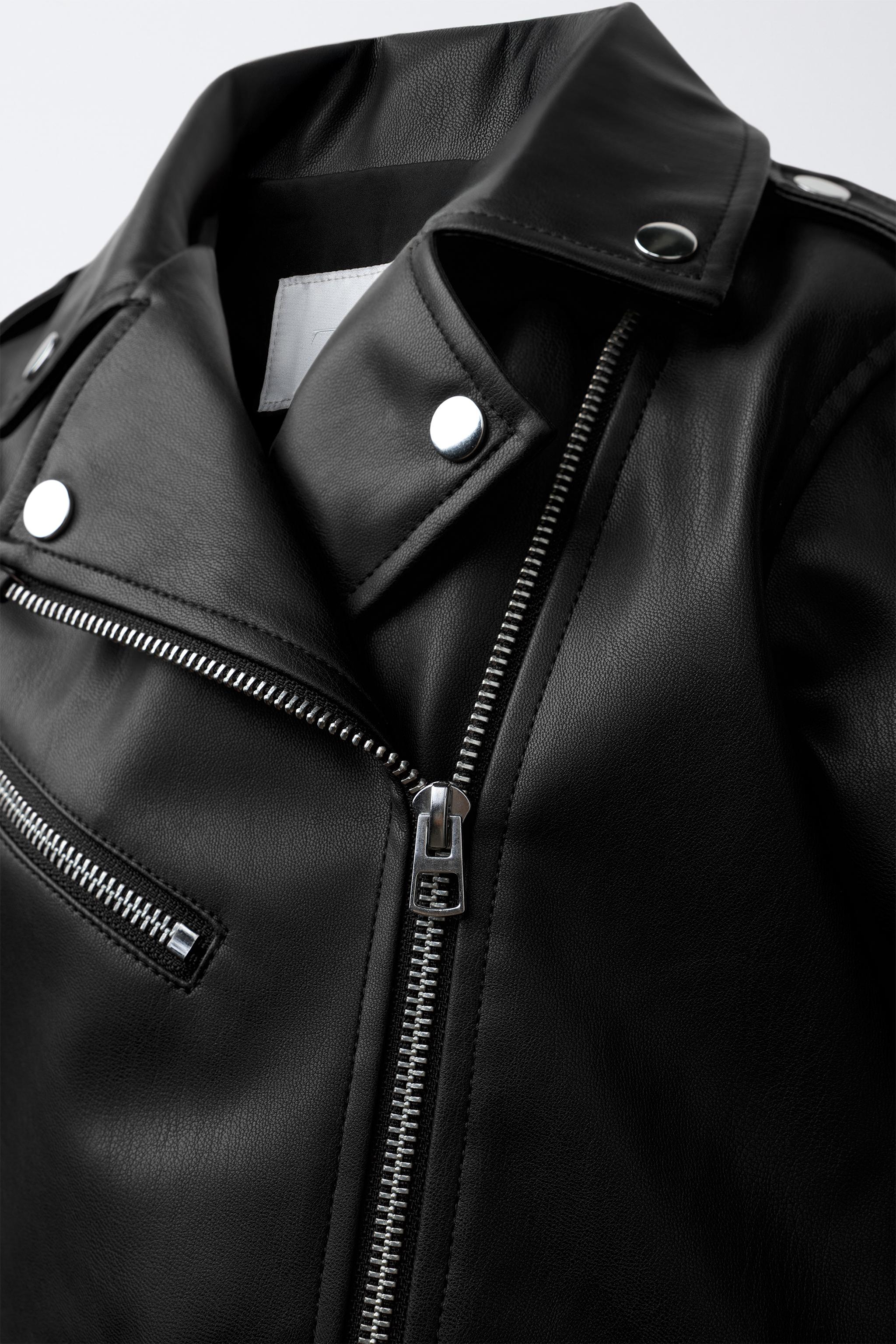 FAUX LEATHER BIKER JACKET