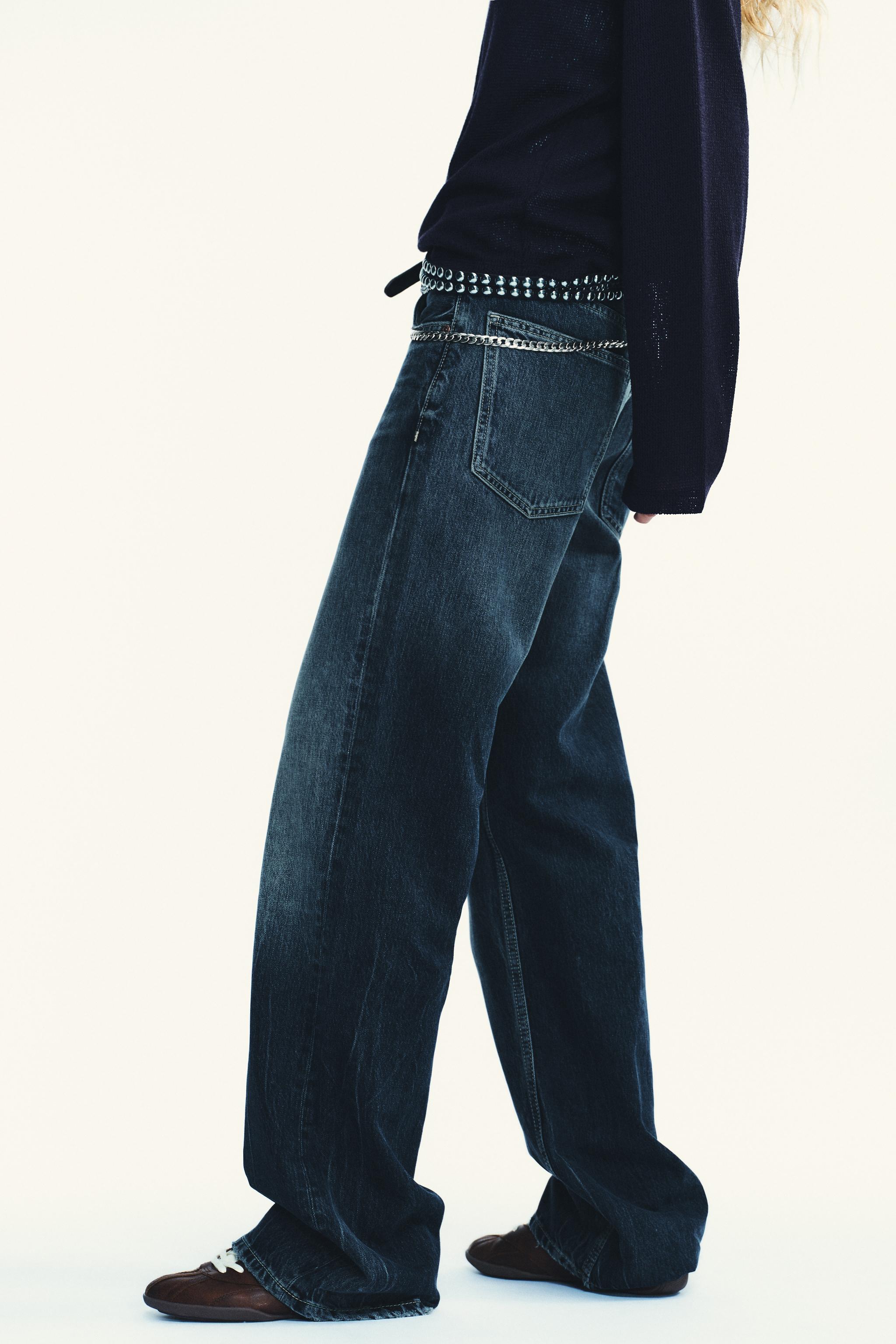 TRF LOW RISE WIDE LEG JEANS